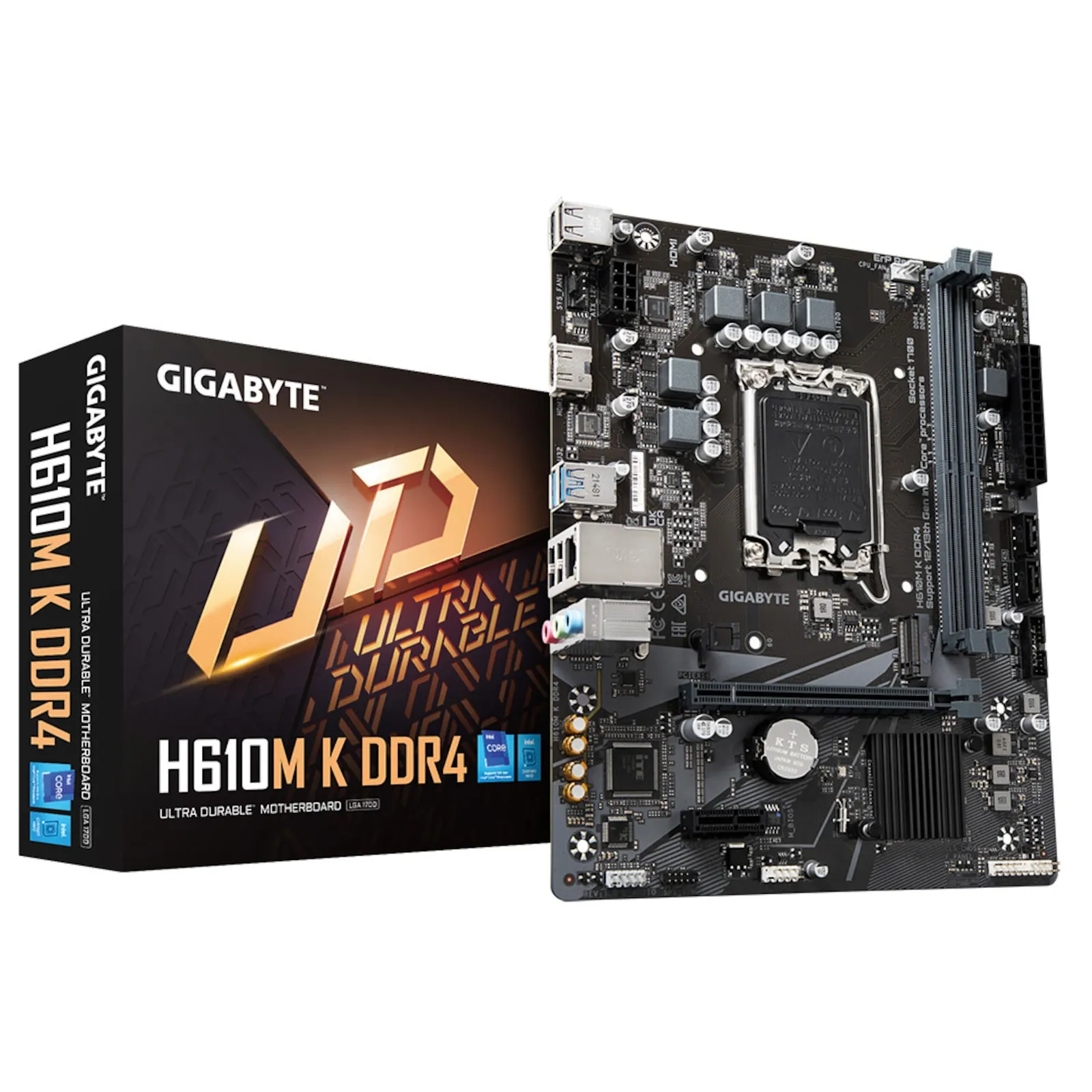 PI_353726474 GIGABYTE H610M K DDR4 mATX Mainboard Sockel 1700 HDMI - Slika 1