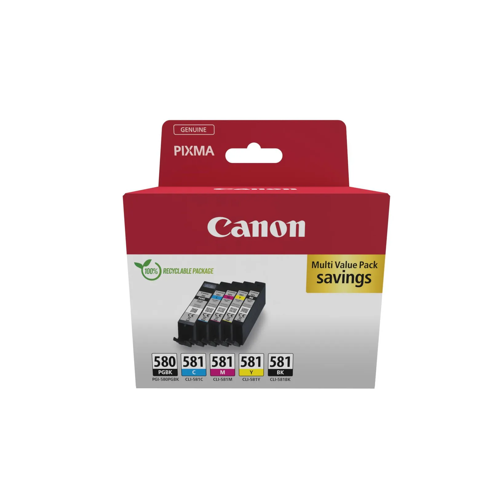 PI_362241545 Canon PGI-580 CLI-581 / 2078C008 Original Druckerpatronen Multipack - Slika 1