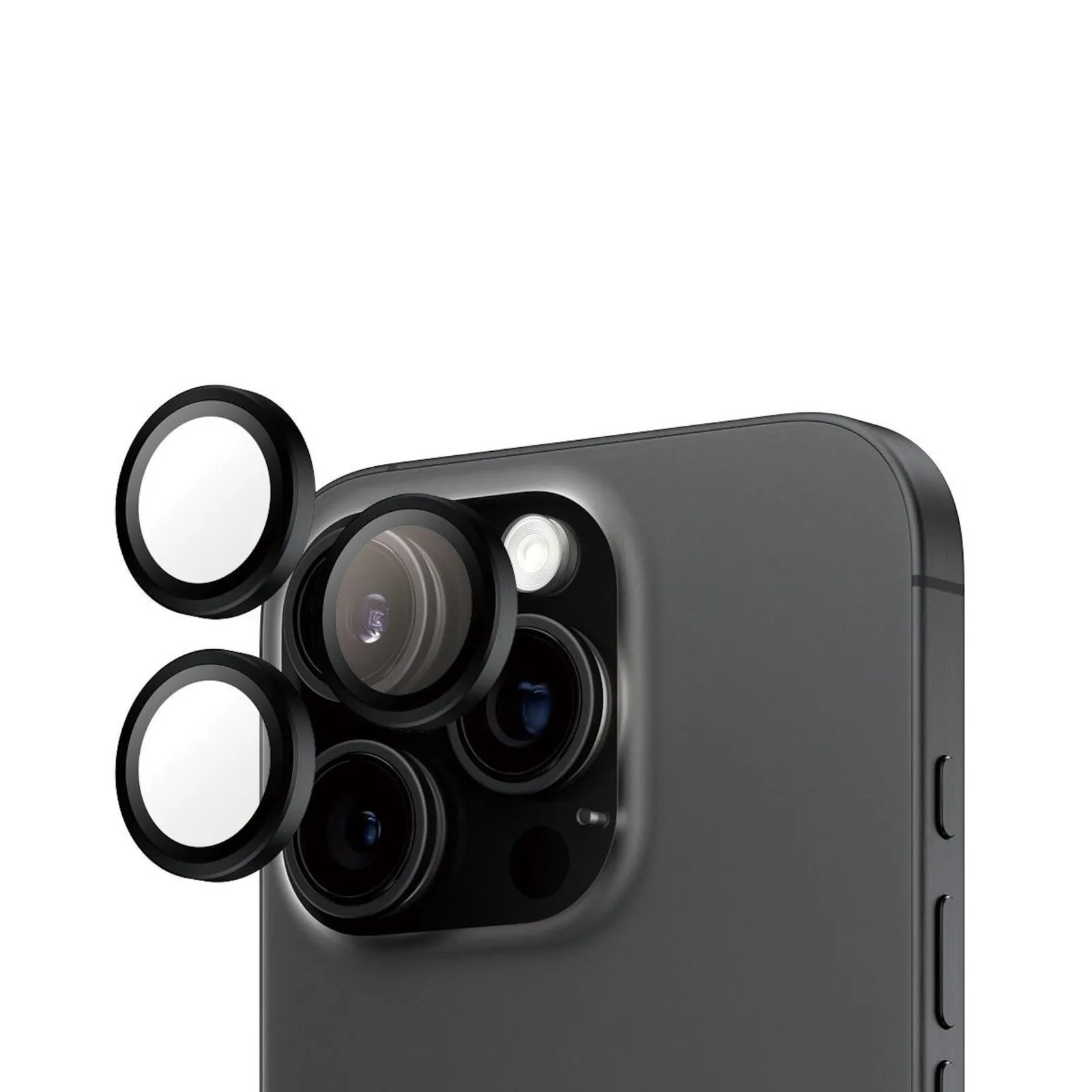 PI_379168287 PanzerGlass Hoops Schwarz Kameraschutz iPhone 16 Pro/16 Pro Max - Slika 1