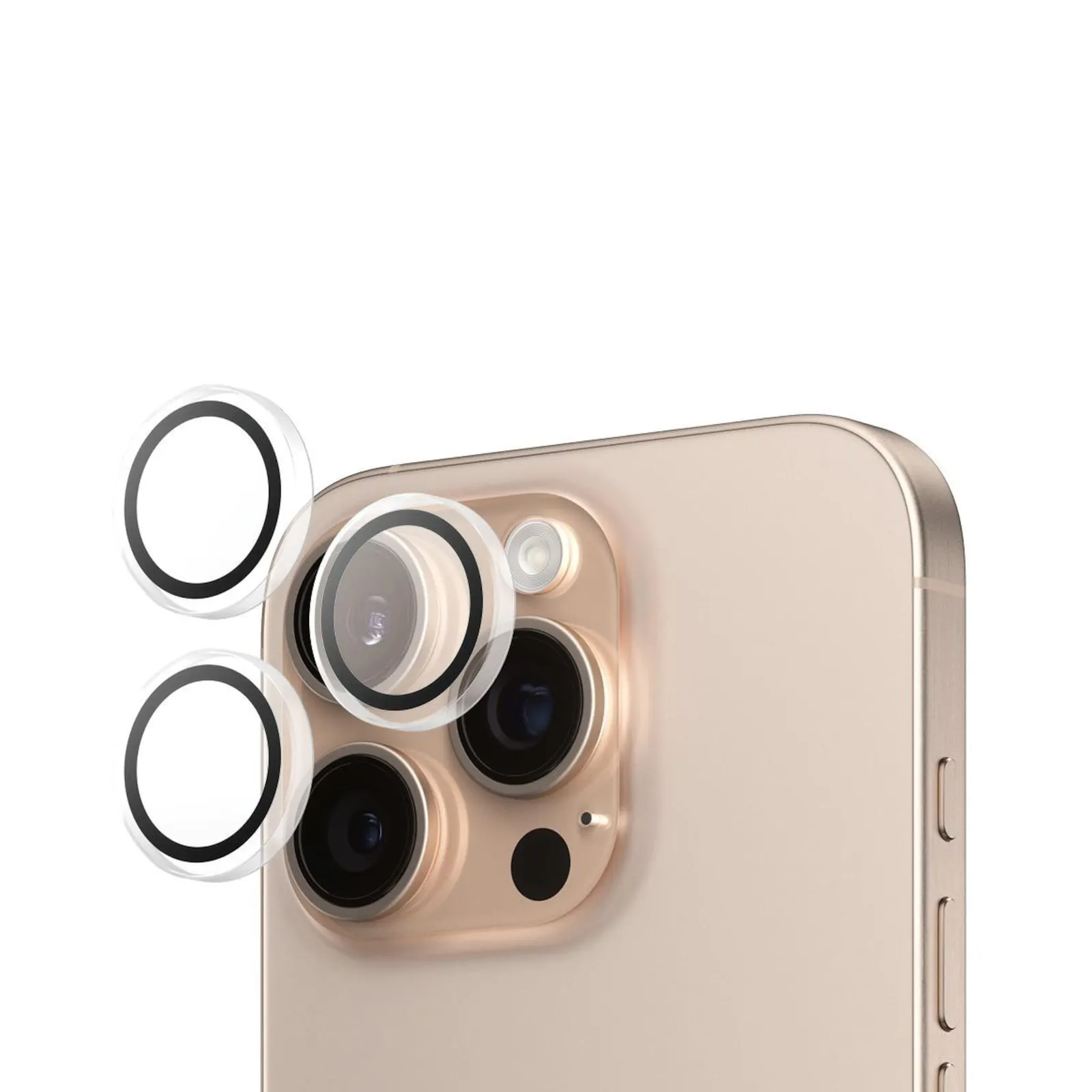 PI_379170602 PanzerGlass Hoops Transparent Kameraschutz iPhone 16 Pro/16 Pro Max - Slika 1