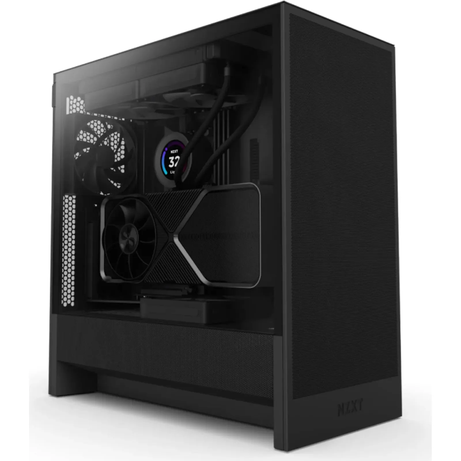 PI_395540860 NZXT H5 Flow 2024 Midi Tower ATX Gehäuse schwarz mit Sichtfenster - Slika 1