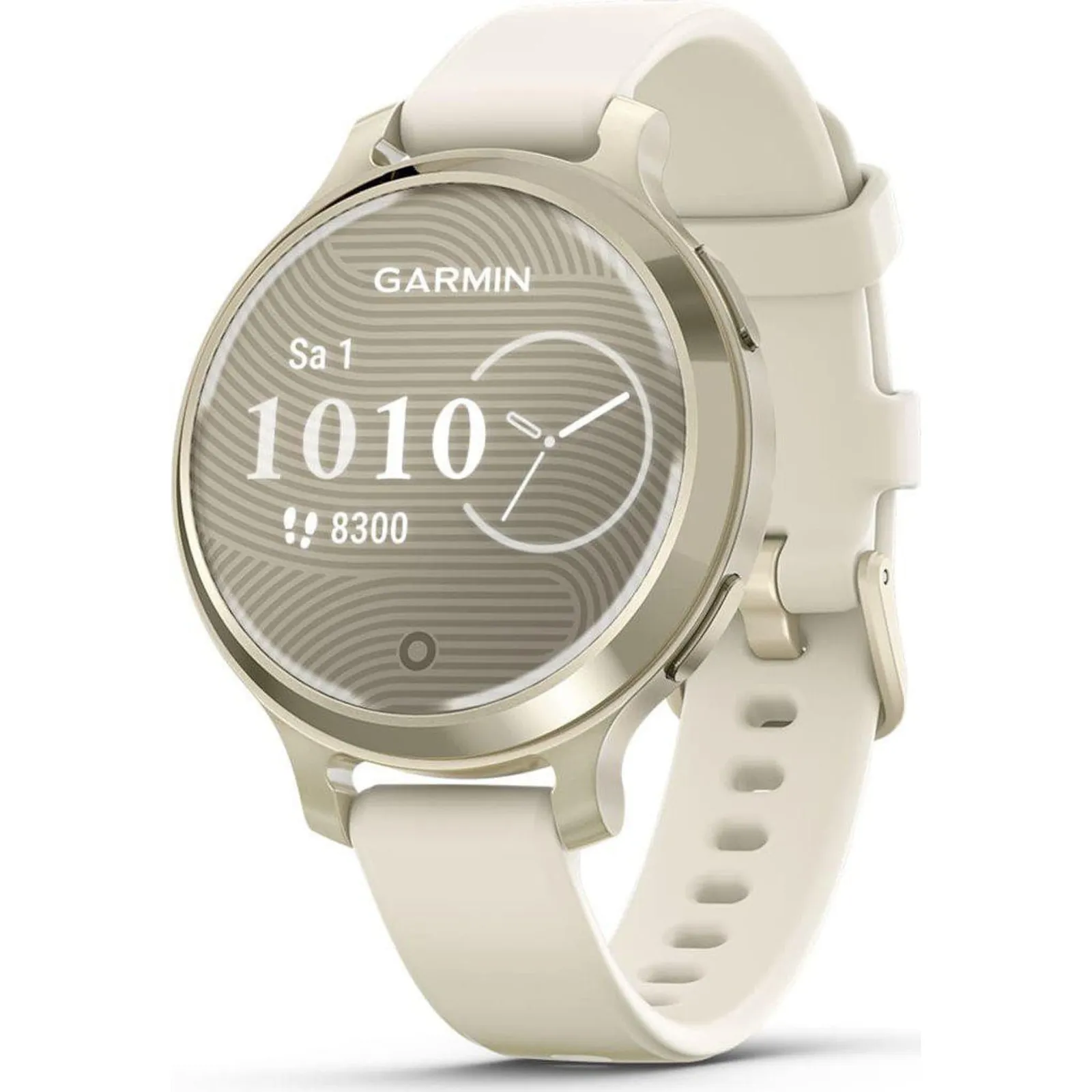 PI_405379172 Garmin Lily 2 Active Fashion Smartwatch Lunargold/ Bone - Slika 1