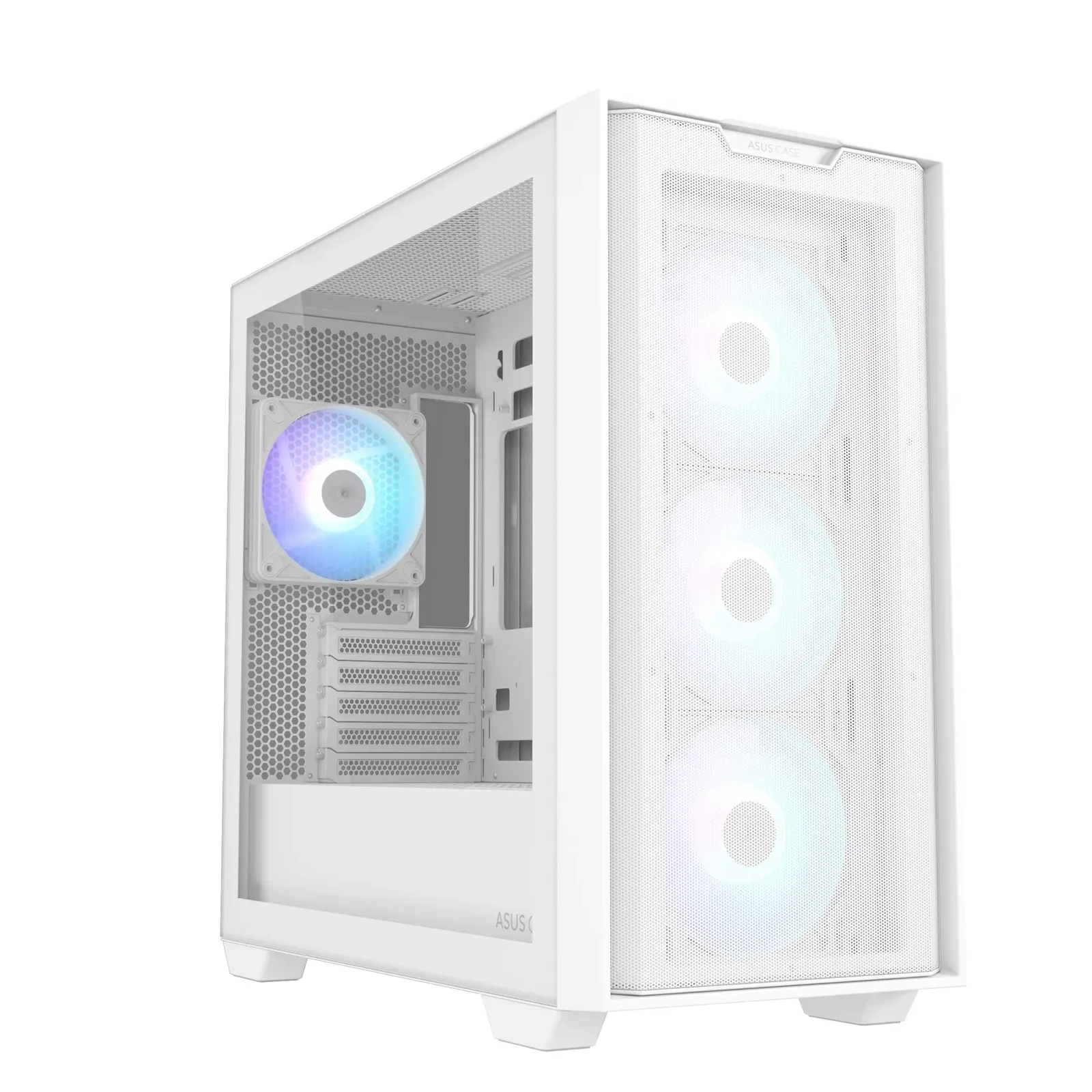 PI_409208359 ASUS A21 PLUS TG ARGB Micro-ATX Gaming Gehäuse mit Seitenfenster weiß - Slika 1