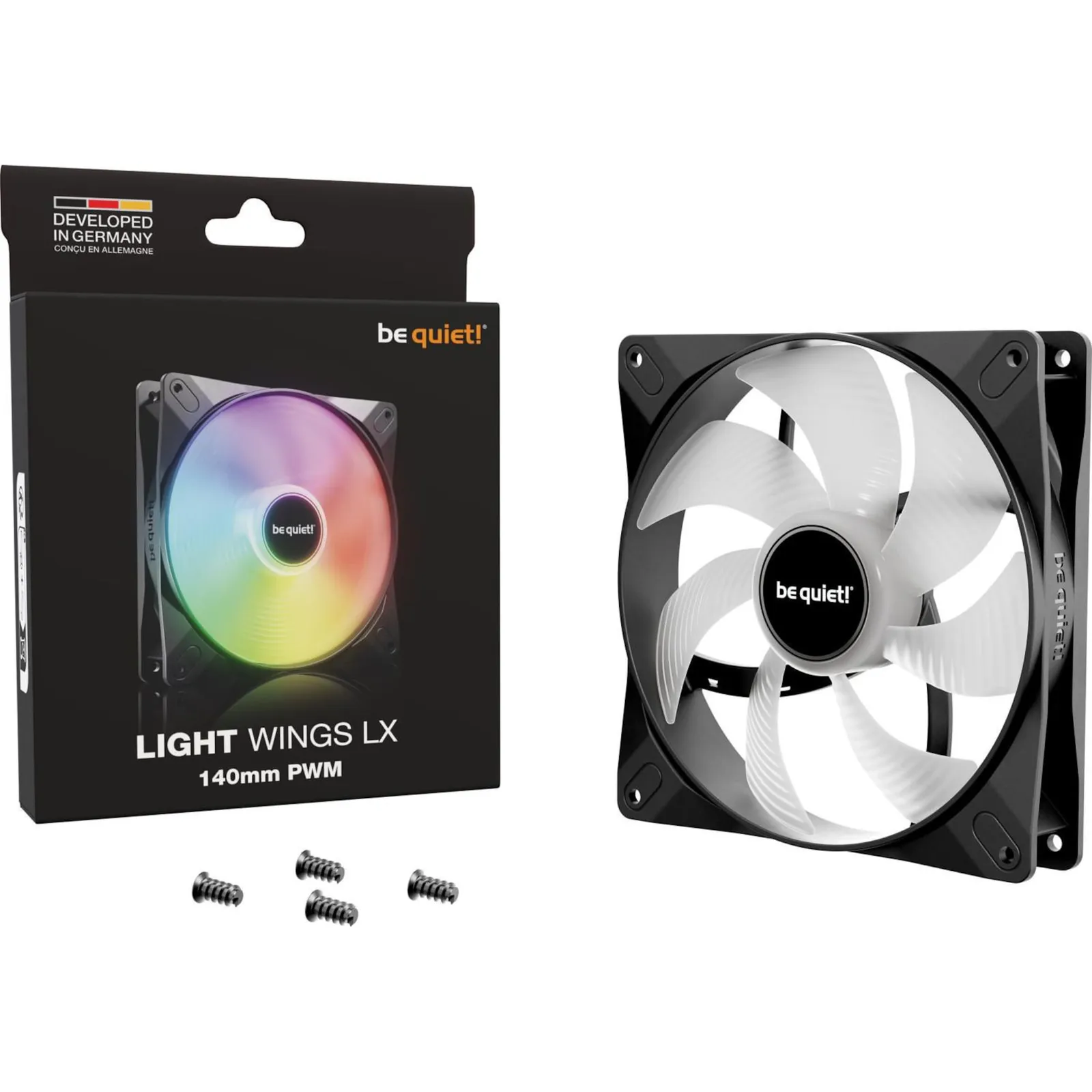 PI_410203677 be quiet! Light Wings LX PWM Lüfter 140mm Schwarz - Slika 1