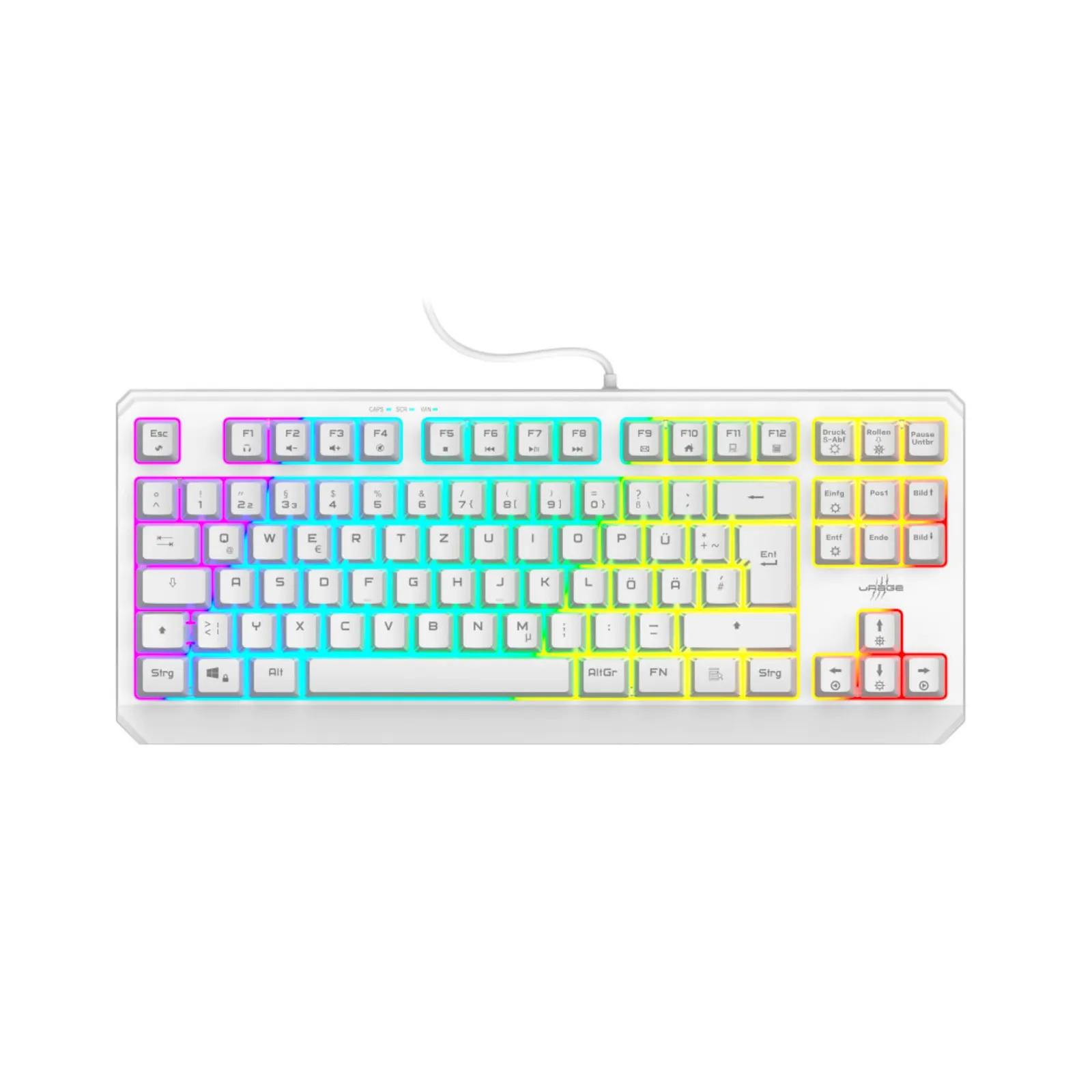 PI_411333693 uRage 00217819 Gaming-Keyboard Exodus 220 TKL, Weiß, QWERTZ DE - Slika 1