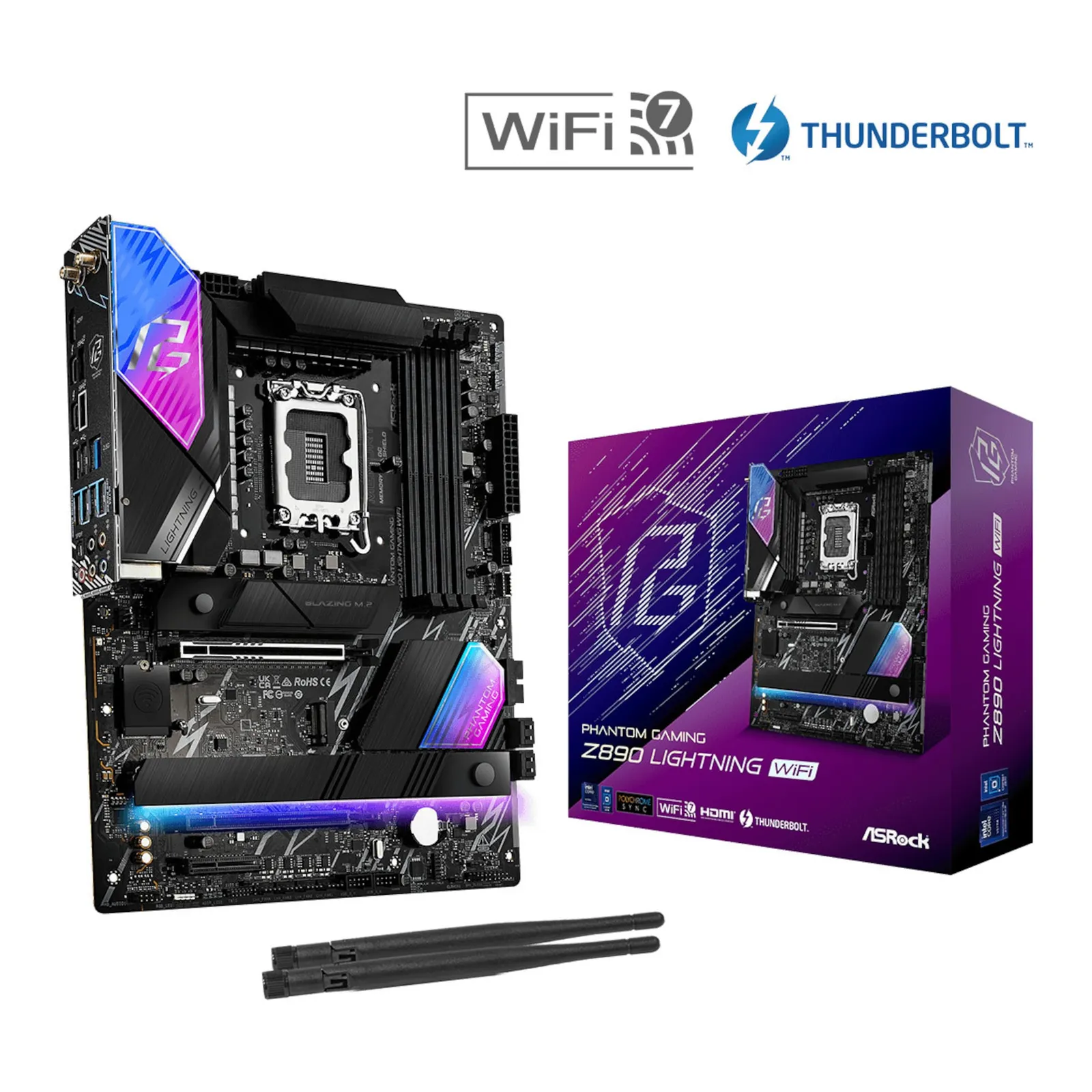 PI_416347508 ASRock Z890 Lightning WIFI ATX Mainboard Intel Xe/HDMI - Slika 1