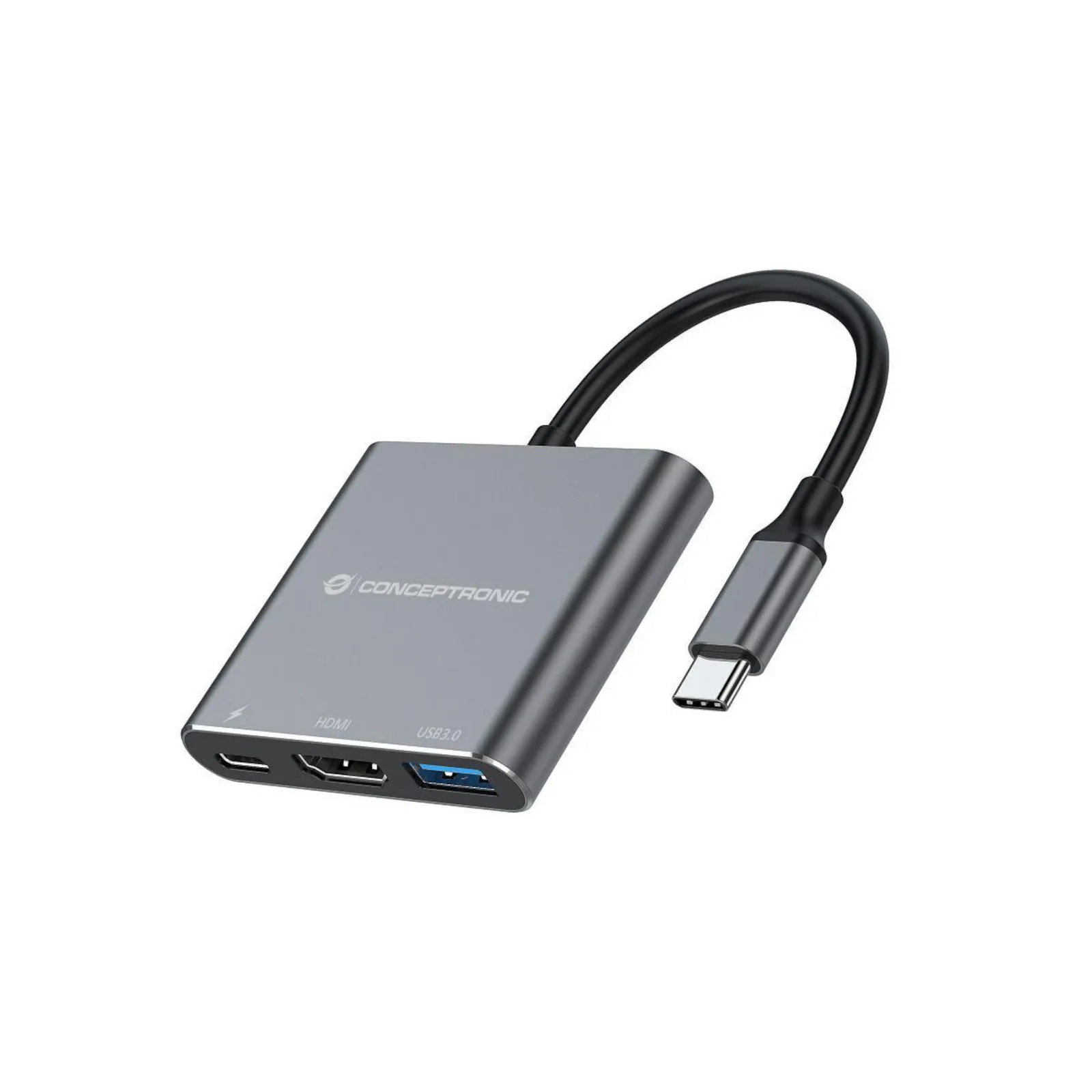 PI_419311408 Conceptronic DONN18G 3-in-1 USB 3.2 Gen 1 Dockingstation, HDMI, USB 3.0, 100W USB PD - Slika 1