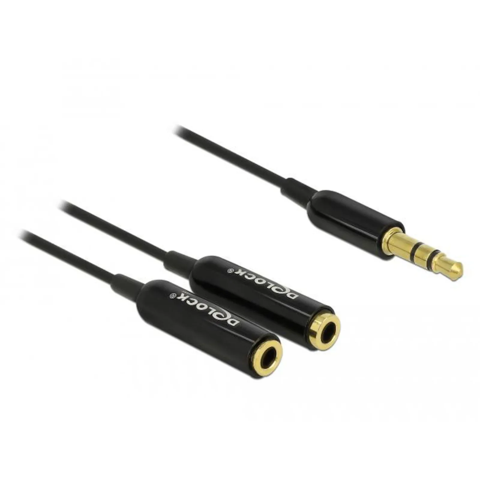 PI_431291380 Delock Kabel Audio Splitter Klinkenstecker 3,5 mm 3 Pin 2 x Klinkenbuchse 3,5 mm - Slika 1