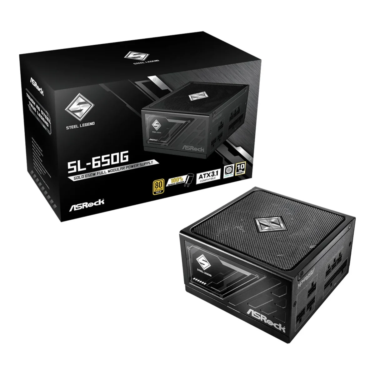 ASRock Steel Legend 650W Gold Gaming Netzteil modular ATX 3.1 - Slika 1