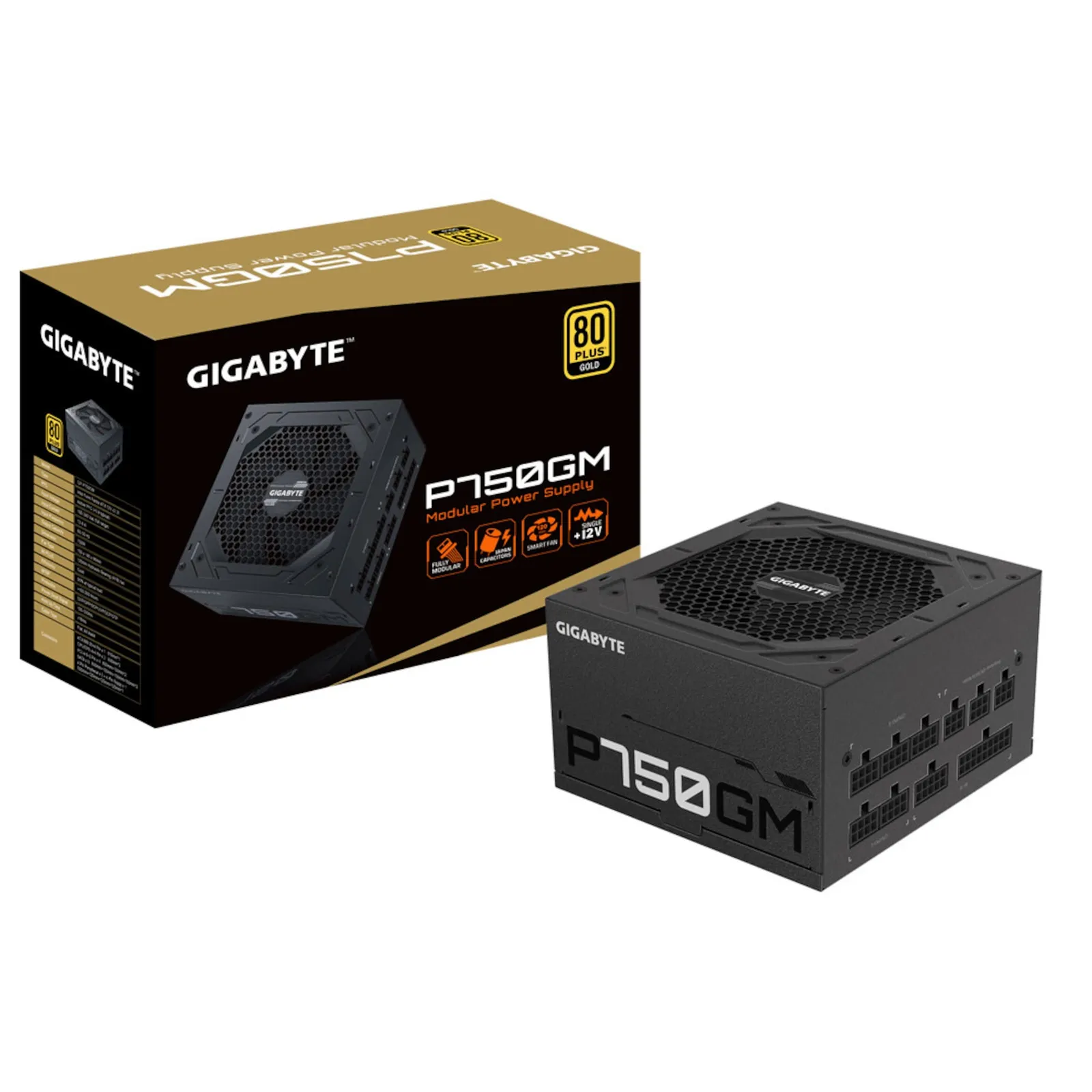 PI_485374131 GIGABYTE P750GM 750 Watt ATX Netzteil 80+ Gold voll modular - Slika 1