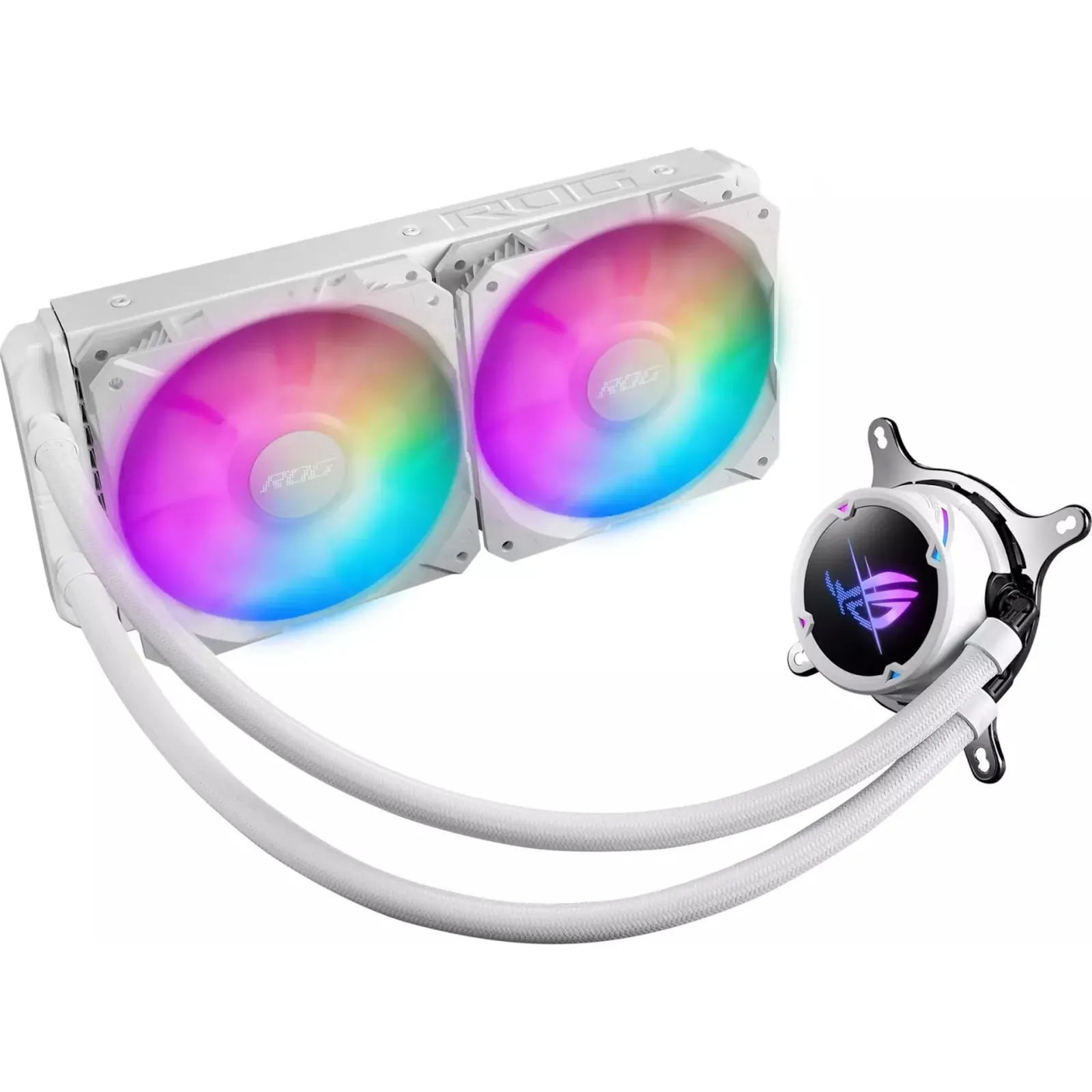 PI_487352190 ASUS ROG Strix LC II 240 ARGB White Komplettwasserkühlung für AMD AM5 - Slika 1