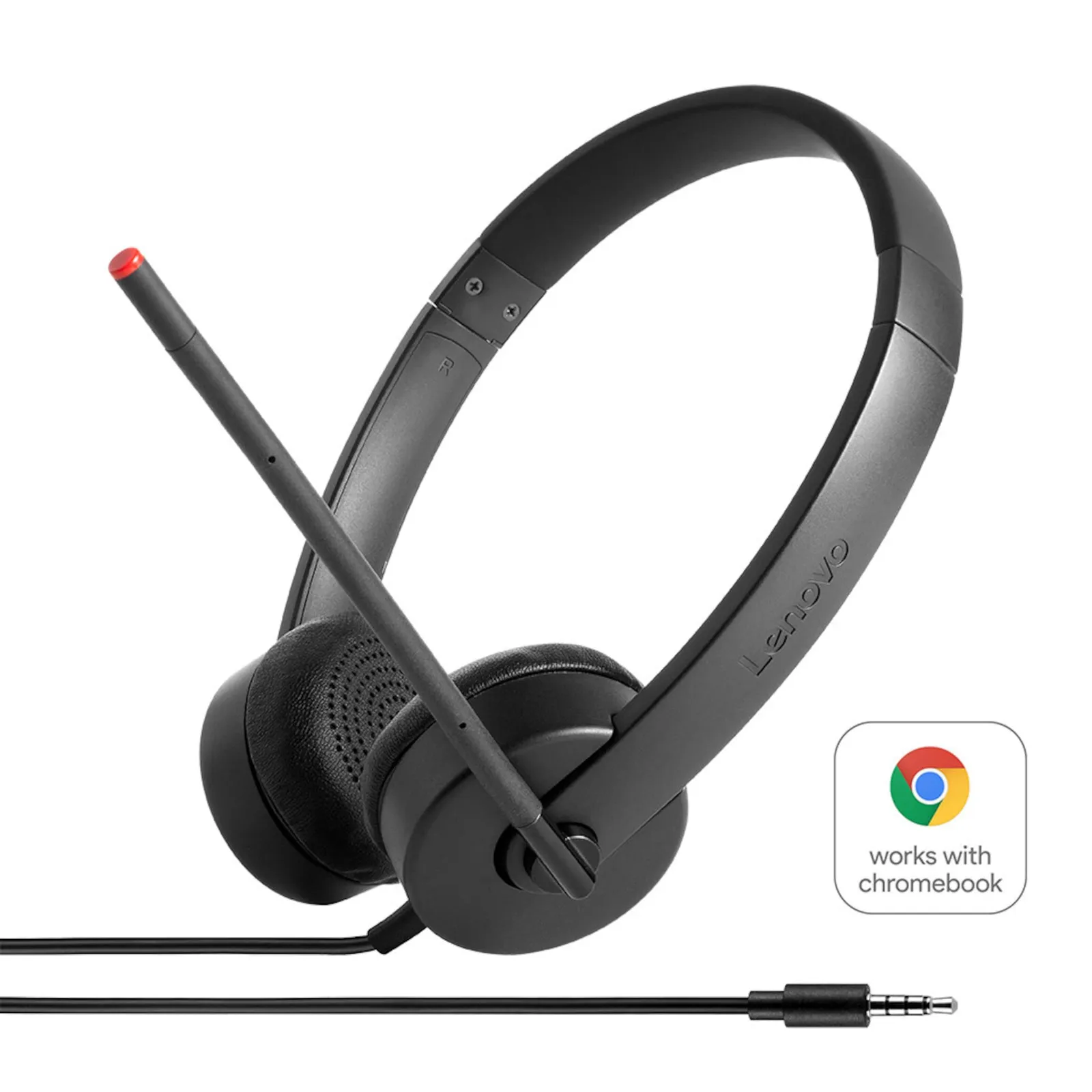 PI_494176757 Lenovo Essential Stereo-Analog-Headset - 3,5mm Klinke, Schwarz - Slika 1