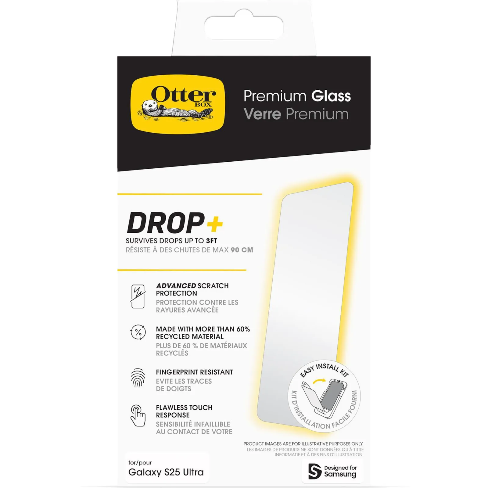 PI_500326584 OtterBox Premium Glass Samsung Galaxy S25 Ultra transparent - Slika 1
