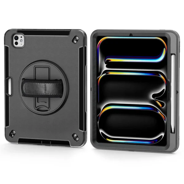 4smarts Rugged Case Grip für iPad Pro 11" (M4,2024),schwarz