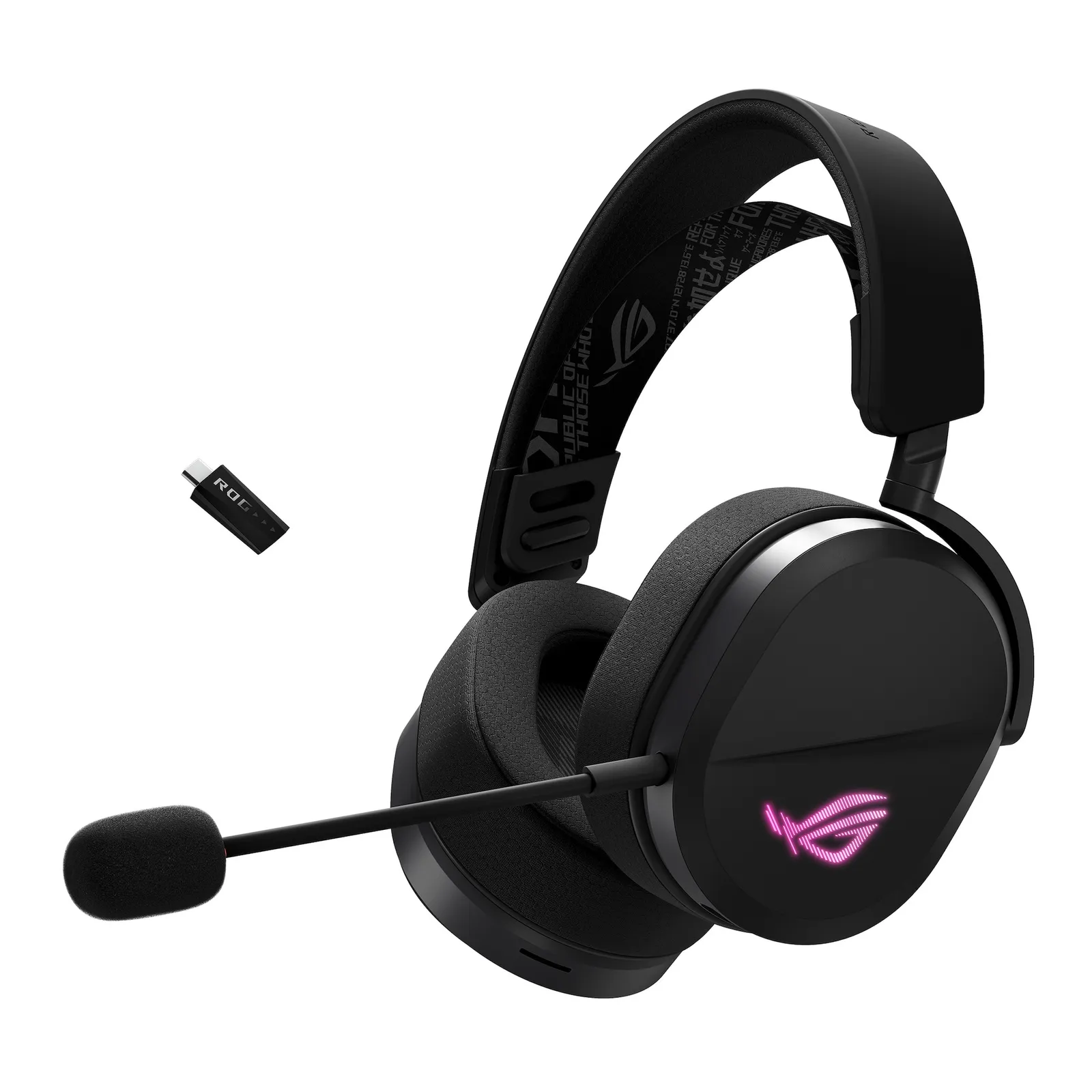 PI_533673074 ASUS ROG Pelta kabelloses RGB Gaming Headset Bluetooth/2,4 GHz/USB-C ROG SpeedNova RGB - Slika 1