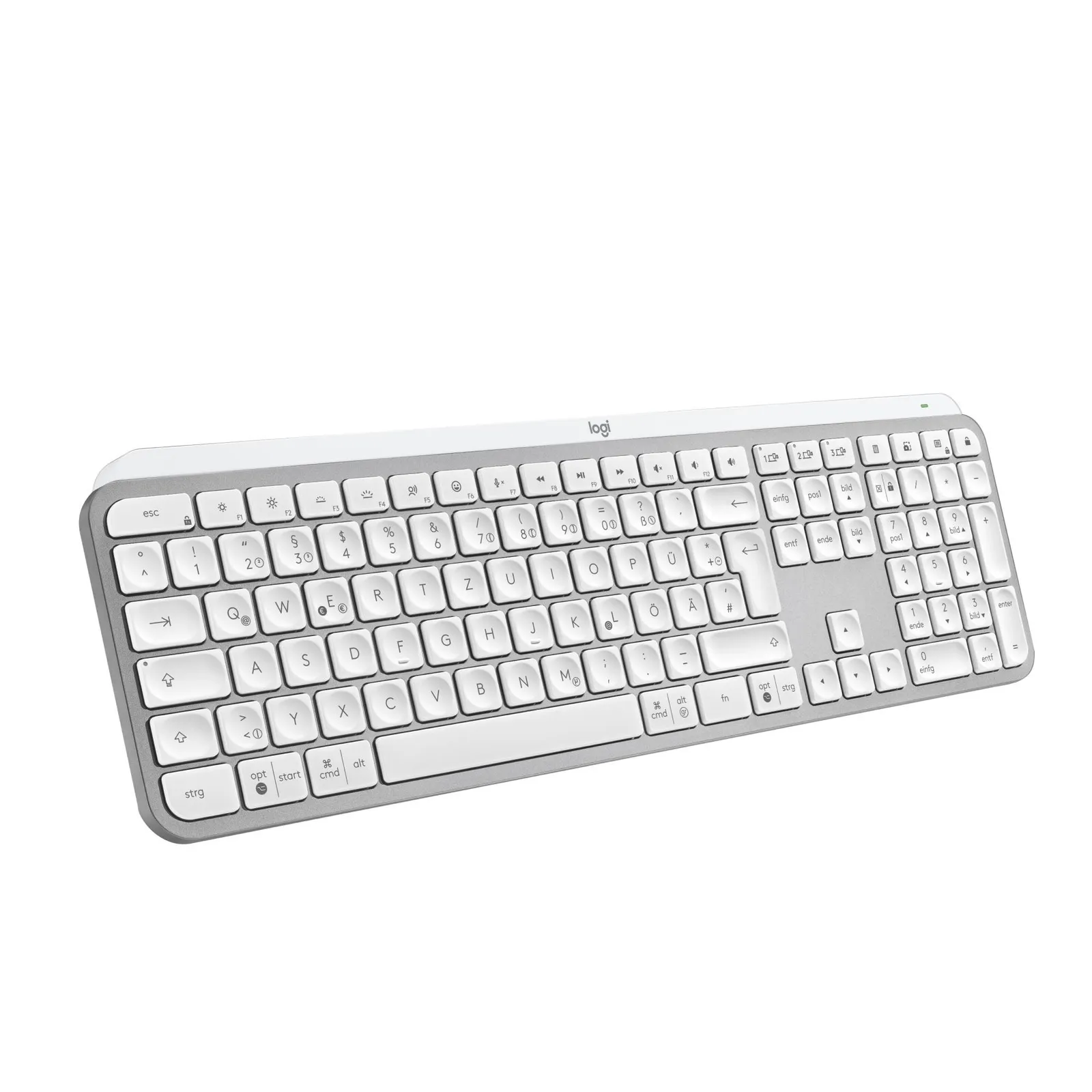 PI_535913560 Logitech MX Keys S Pale Grey - USB-C/A, Bluetooth, Logi Bold Adapter, Windows- und Mac Layout, Management via Logitech Options+ - Slika 1