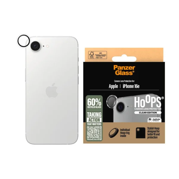 PanzerGlass Hoops Camera Protector, clear iPhone 16e