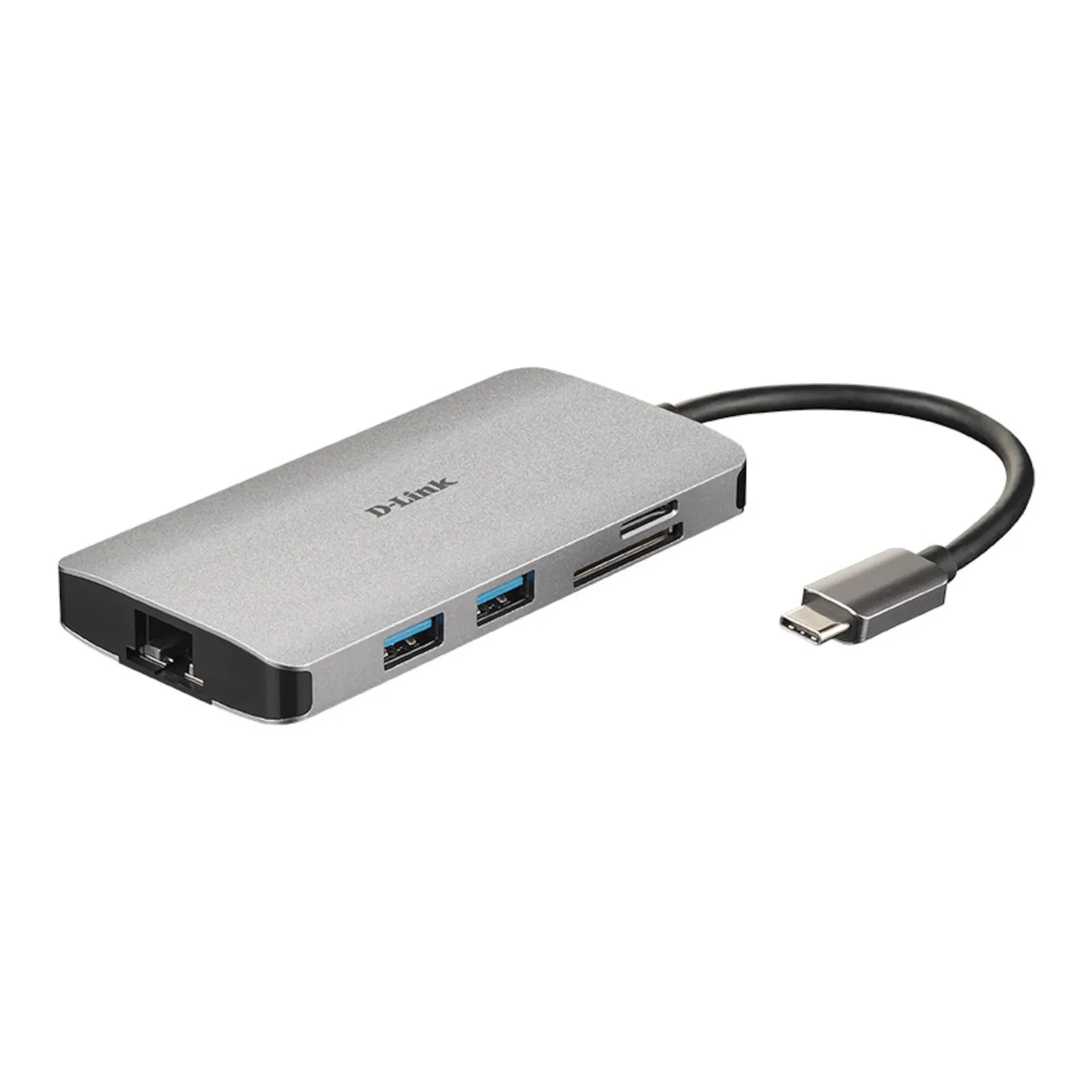 PI_544785668 D-Link DUB-M810 8-In-1 USB-C Hub mit HDMI/Ethernet/Kartenleser/USB-C Ladeanschluss - Slika 1