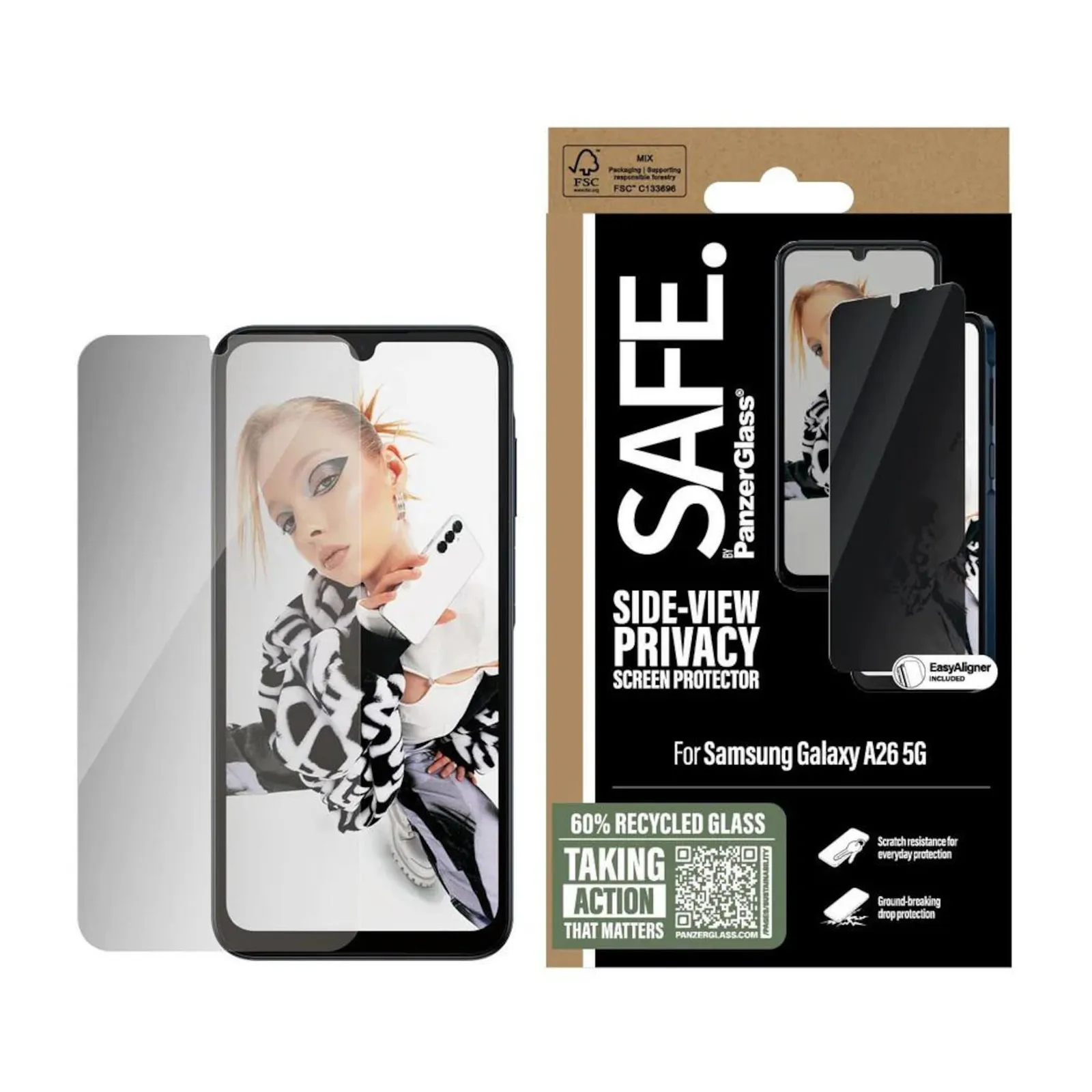 PI_551532071 SAFE. by PanzerGlass Privacy Displayschutz Ultra-Wide-Fit Galaxy A26 5G - Slika 1
