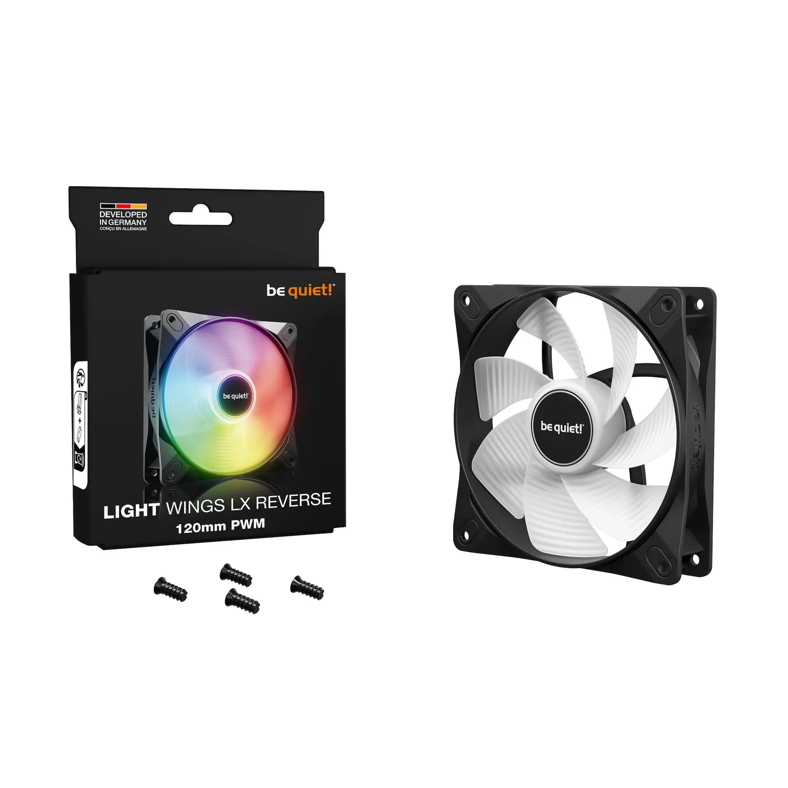 PI_554435802 be quiet! Light Wings LX PWM Lüfter 120mm Reverse Black - Slika 1