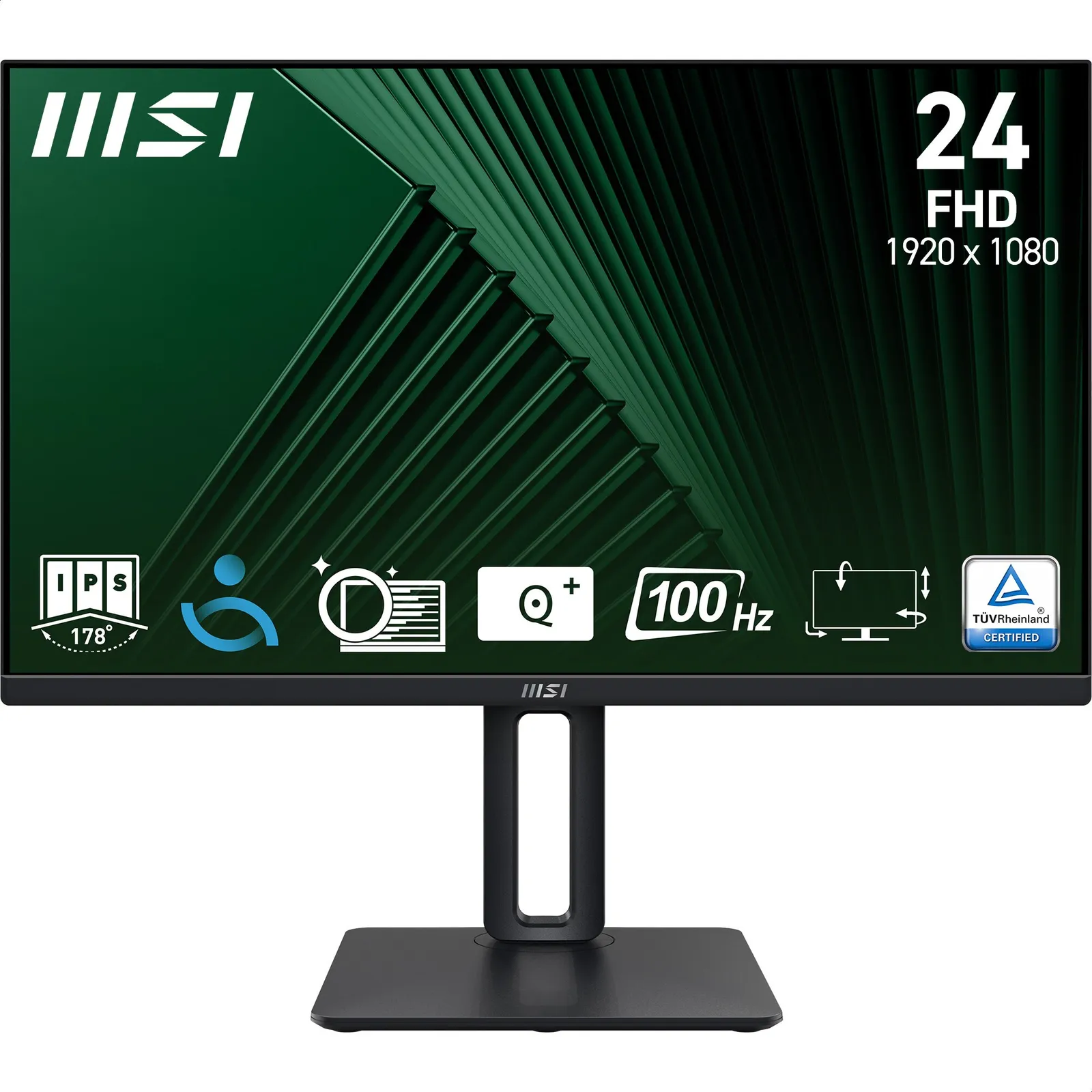 PI_555933296 MSI Pro MP245PG 60,5cm (23,8") FHD IPS Office Monitor 16:9 HDMI/DP/VGA 100Hz 4ms Sync - Slika 1