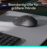 Logitech Signature M650 Grafit L (Rechtshändig) - Bluetooth, Logi Bolt, 4000 DPI, Unterstützt von Logi Options+ - Slika 3