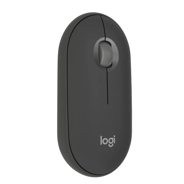 Logitech Pebble Mouse 2 M350S Grafit - Bluetooth (3x Easy-Switch), 4000 DPI, Unterstützt von Logi Options+