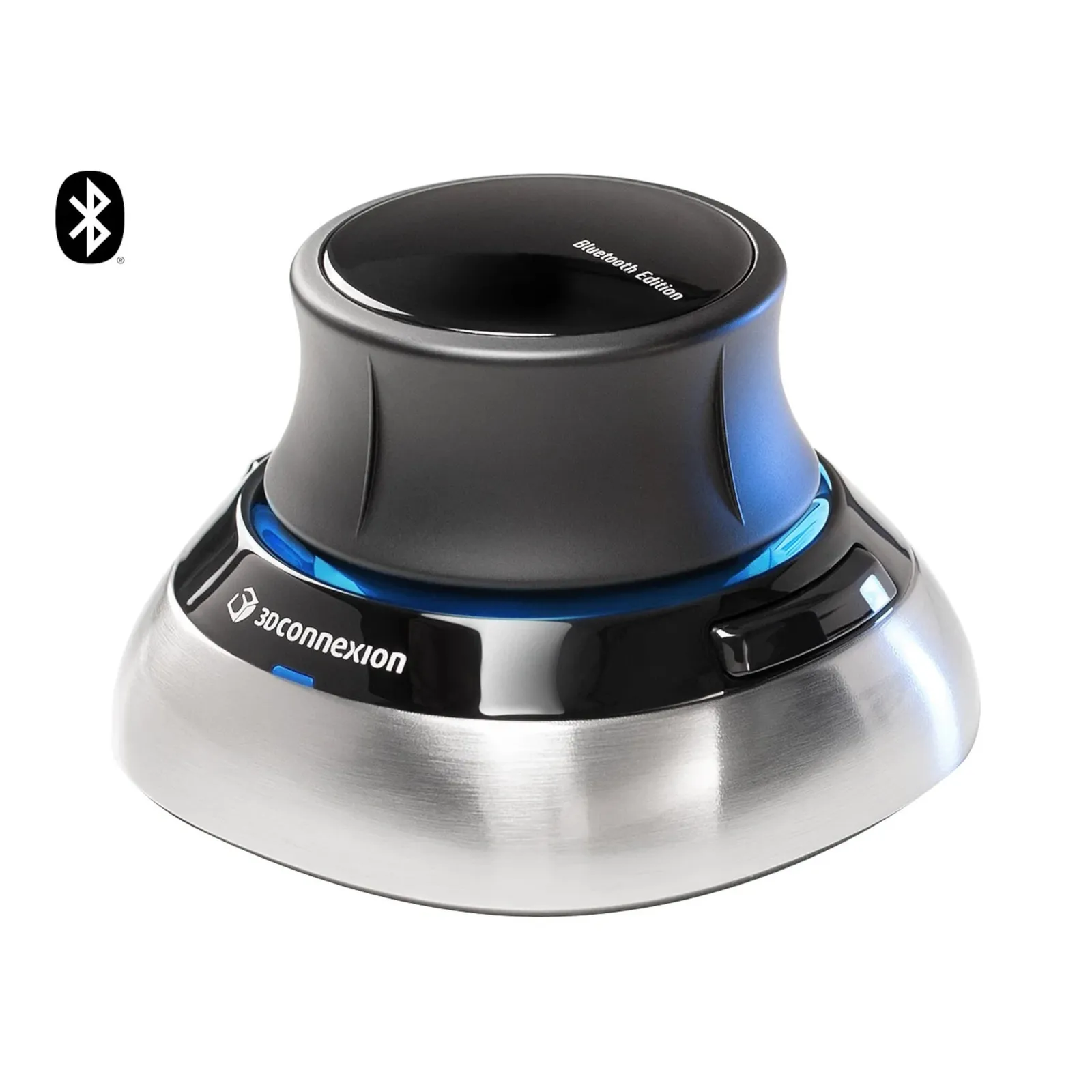 PI_584392396 3Dconnexion SpaceMouse® Wireless Schwarz/Silber - 3D Navigations Maus, Bluetooth, USB-C für Windows & macOS - Slika 1