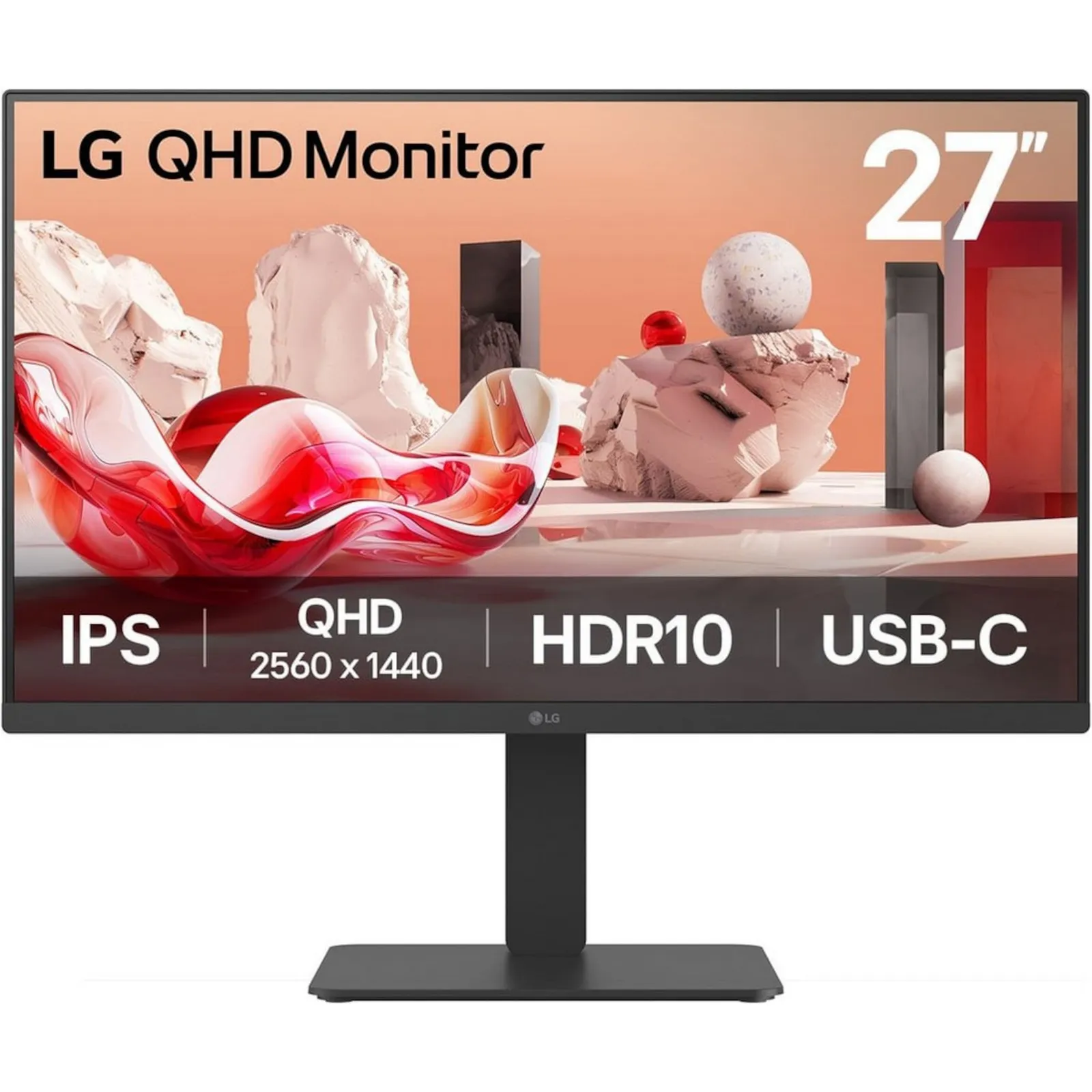PI_593199136 LG 27BA65QB-B 68,6cm (27") QHD IPS Office Monitor 16:9 HDMI/DP/USB-C PD65W 100Hz - Slika 1