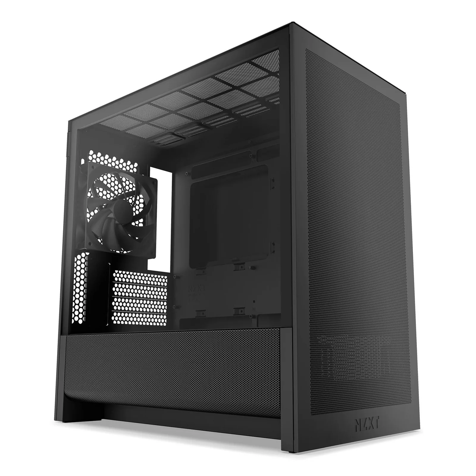 PI_595027098 NZXT H3 Flow (2025) All Black Midi Tower mATX Gaming Gehäuse schwarz mit Glasfenster - Slika 1