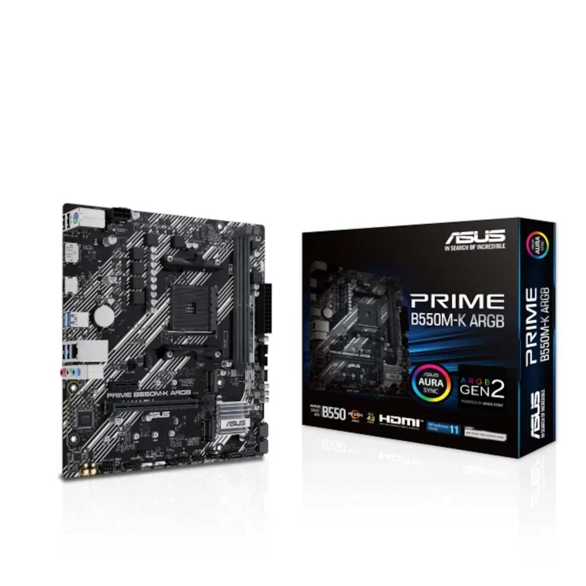 ASUS PRIME B550M-K ARGB Mainboard mATX Sockel AM4 - Slika 1