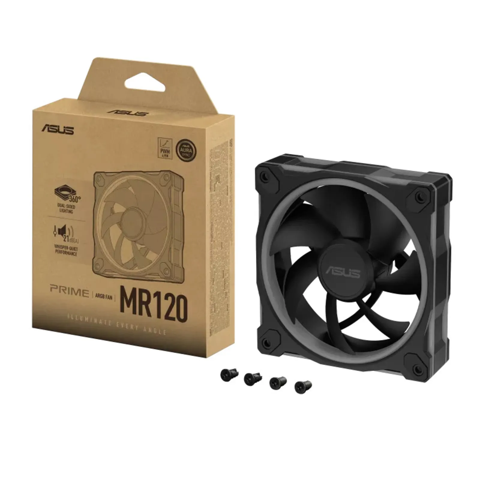 PI_616867009 ASUS PRIME MR120 ARGB Gehäuselüfter schwarz, 120 mm, PWM - Slika 1