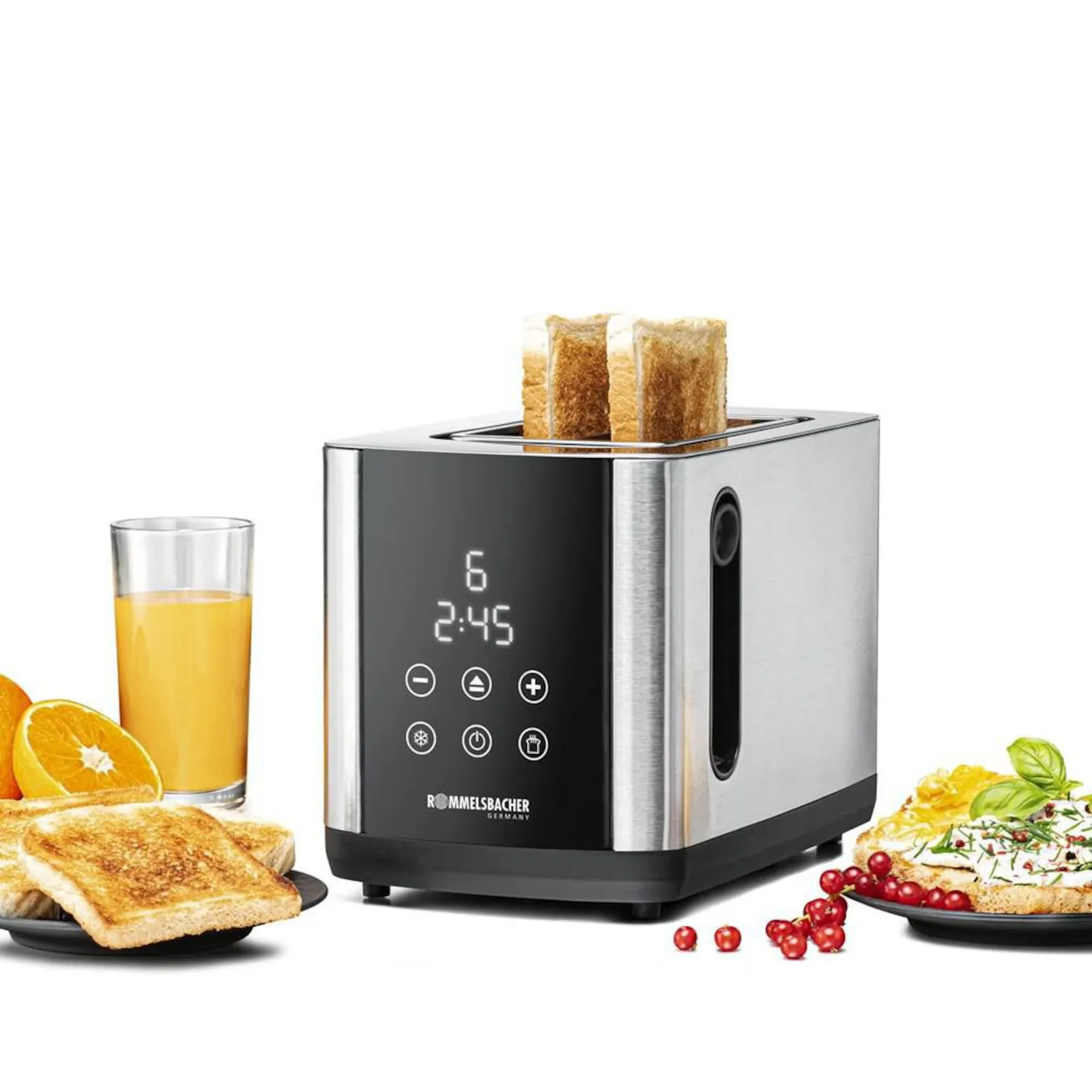 PI_624176484 Rommelsbacher TO 850 Toaster 2 Schlitze Edelstahl - Slika 1