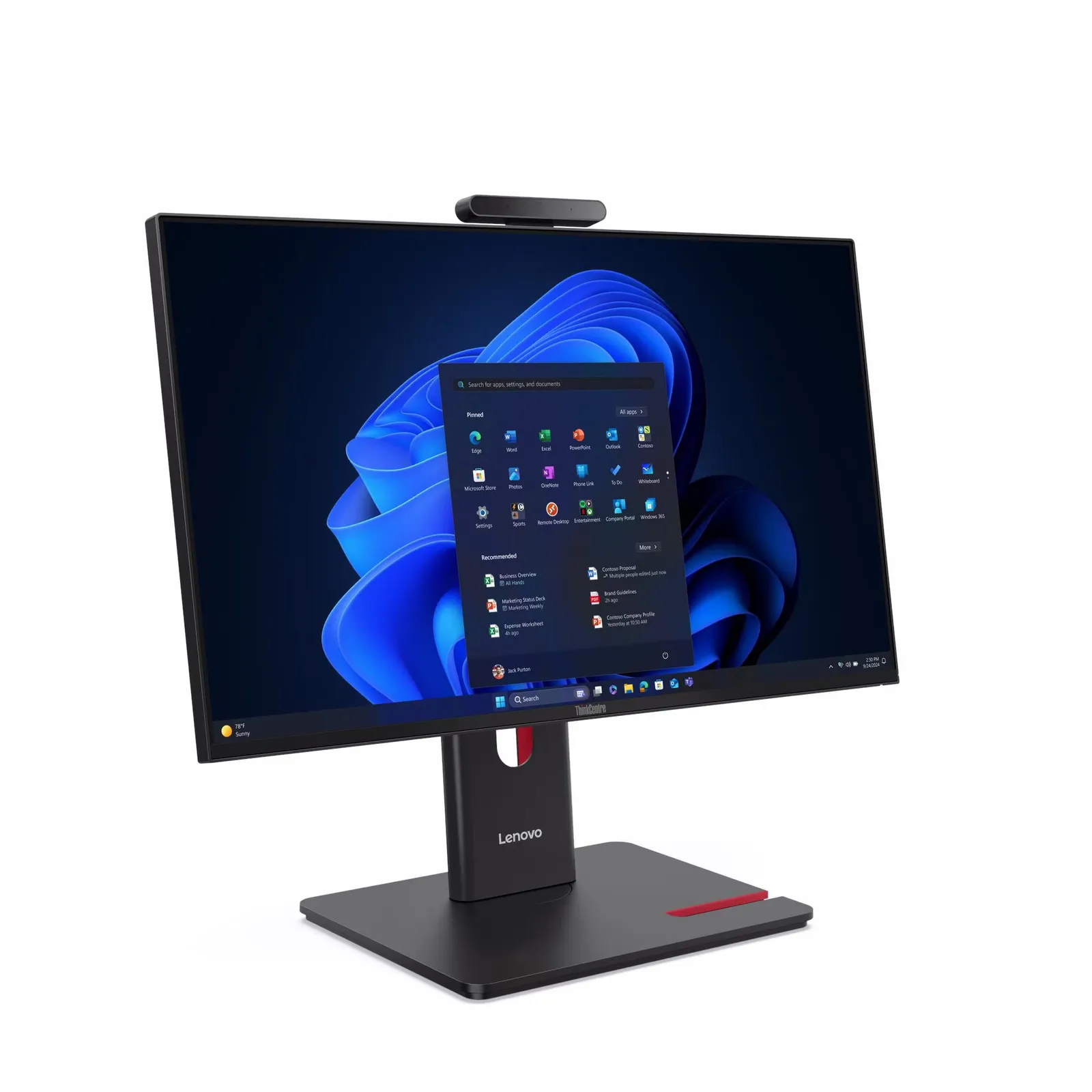 PI_633739154 Lenovo ThinkCentre M70a Gen6 13AY000YGE Core Ultra 5 235T 16GB/512GB SSD 24"FHD AiO Win 11 Pro - Slika 1
