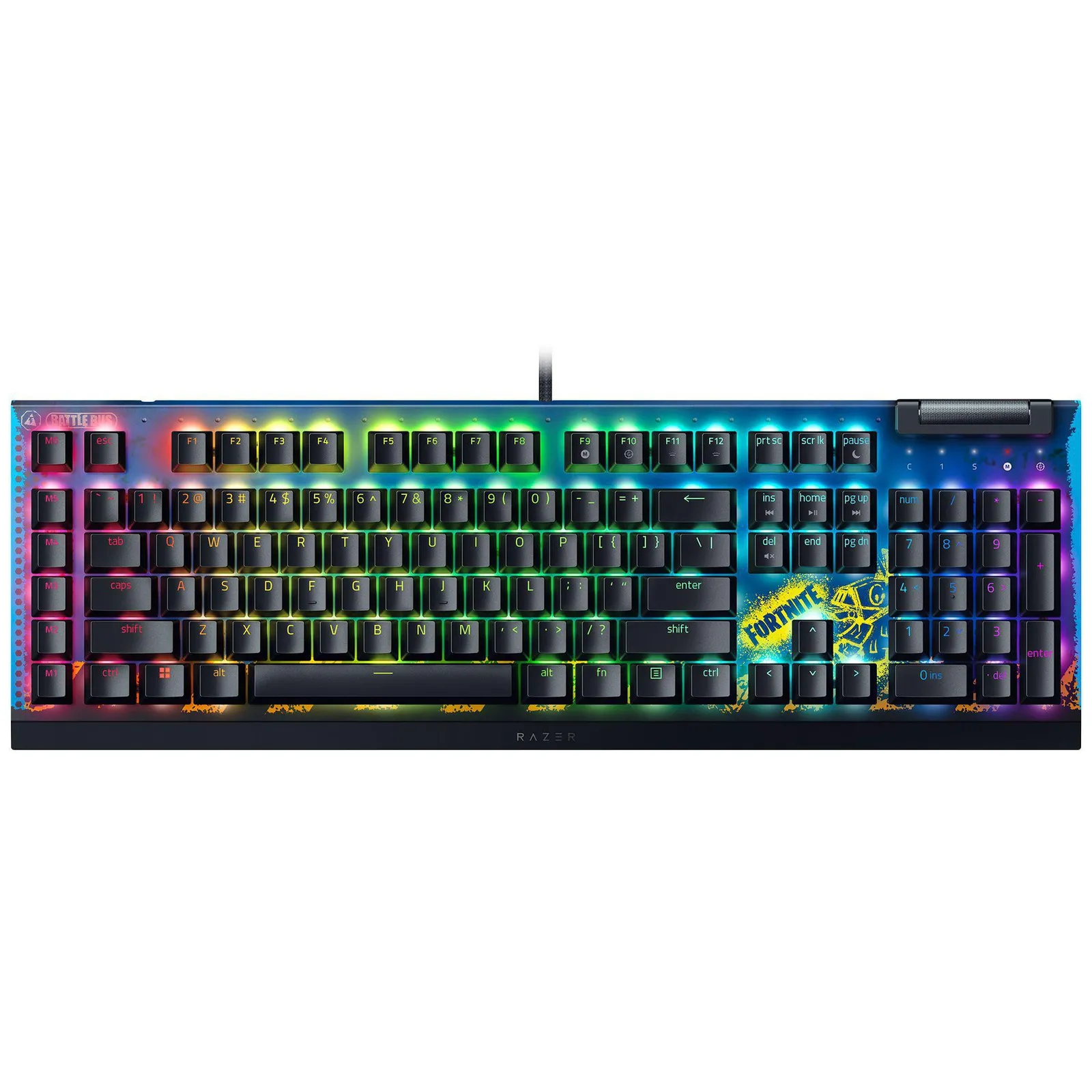PI_641532840 RAZER BlackWidow V4 X Fortnite Edition - Yellow Switches (Linear), Mechanische Gaming-Tastatur - Slika 1