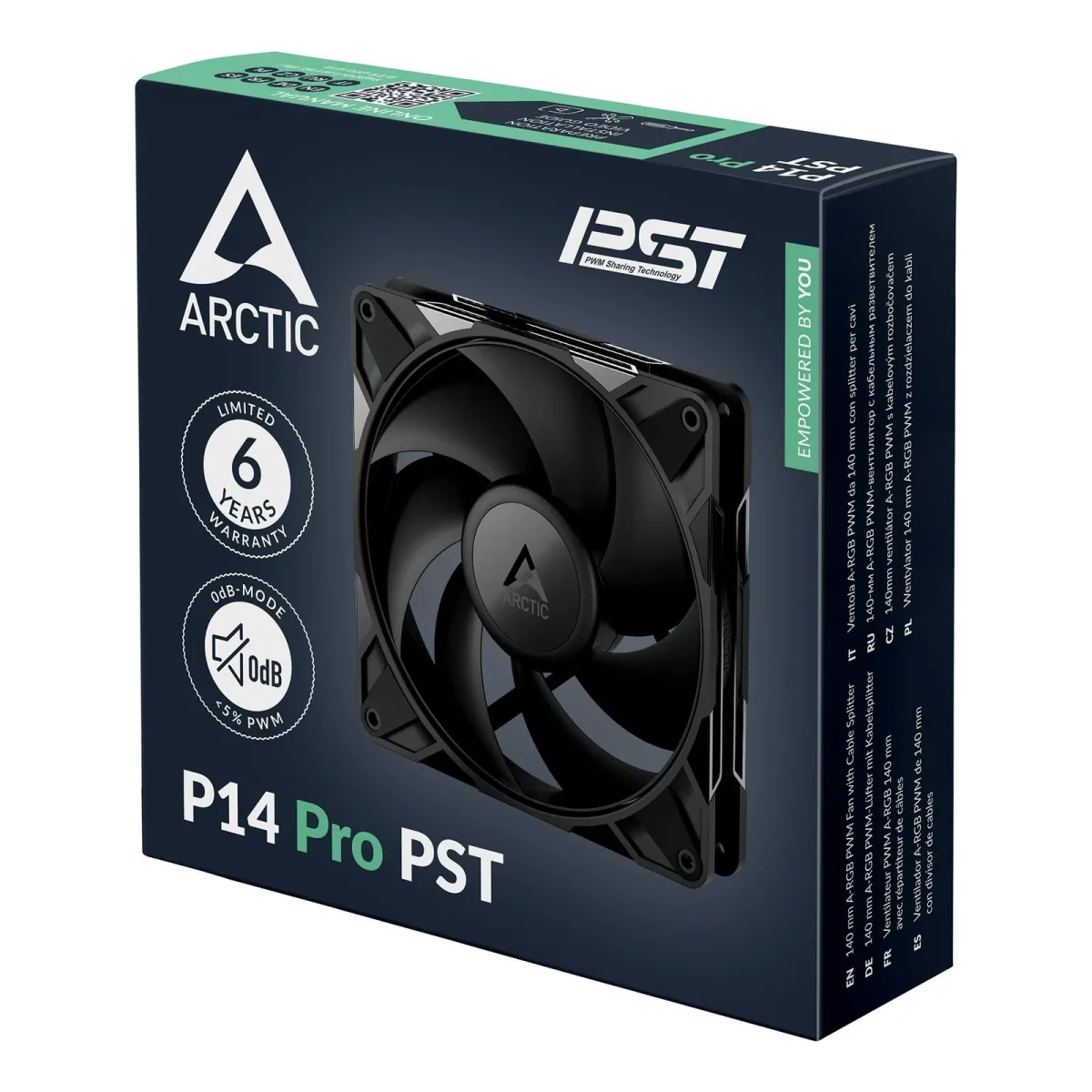 ARCTIC Gehäuselüfter P14 Pro PST PWM 140 mm schwarz  4-pin mit Kabelsplitter - Slika 6