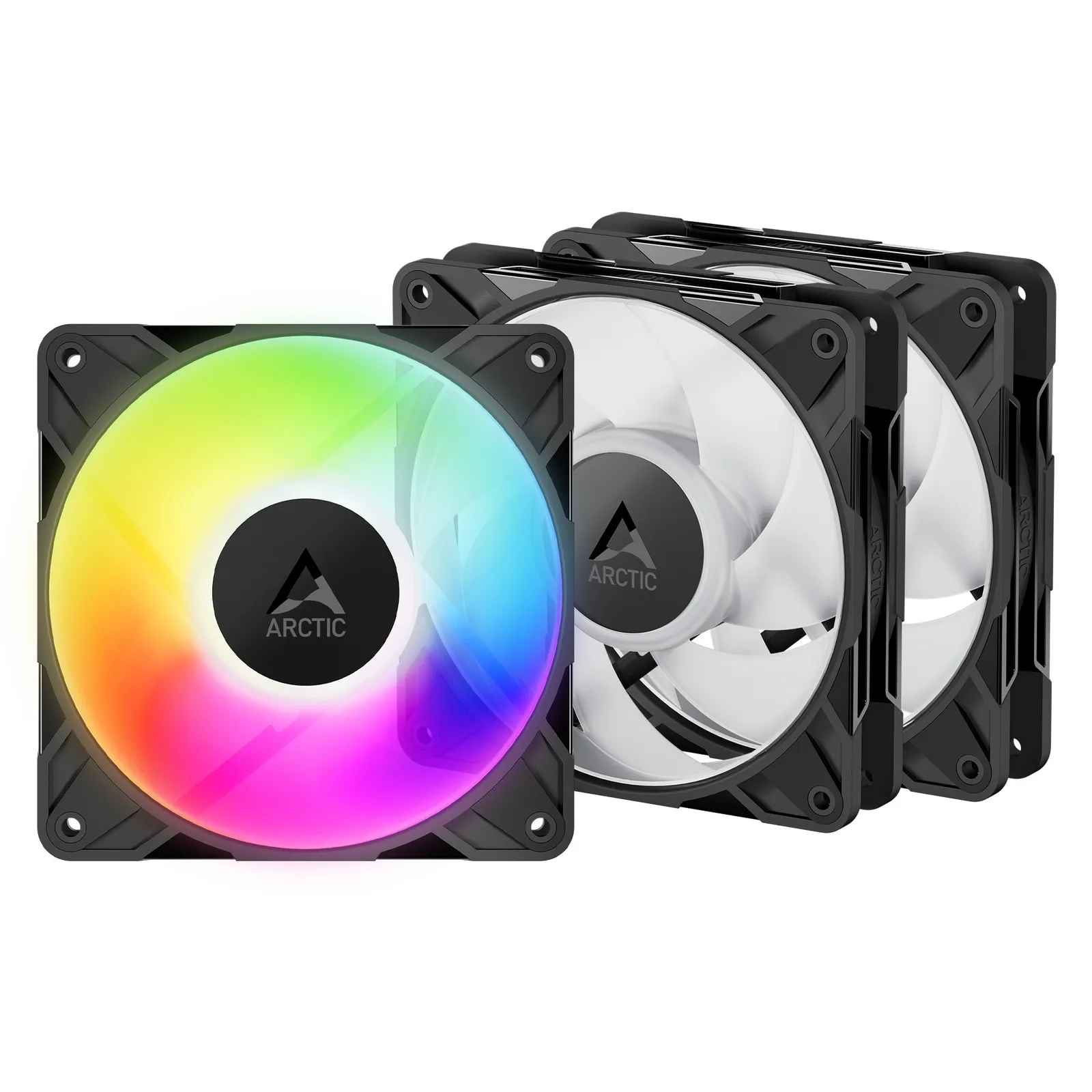 PI_672060274 ARCTIC Gehäuselüfter P12 Pro Reverse A-RGB PWM 120 mm 3er schwarz 4-pin - Slika 1
