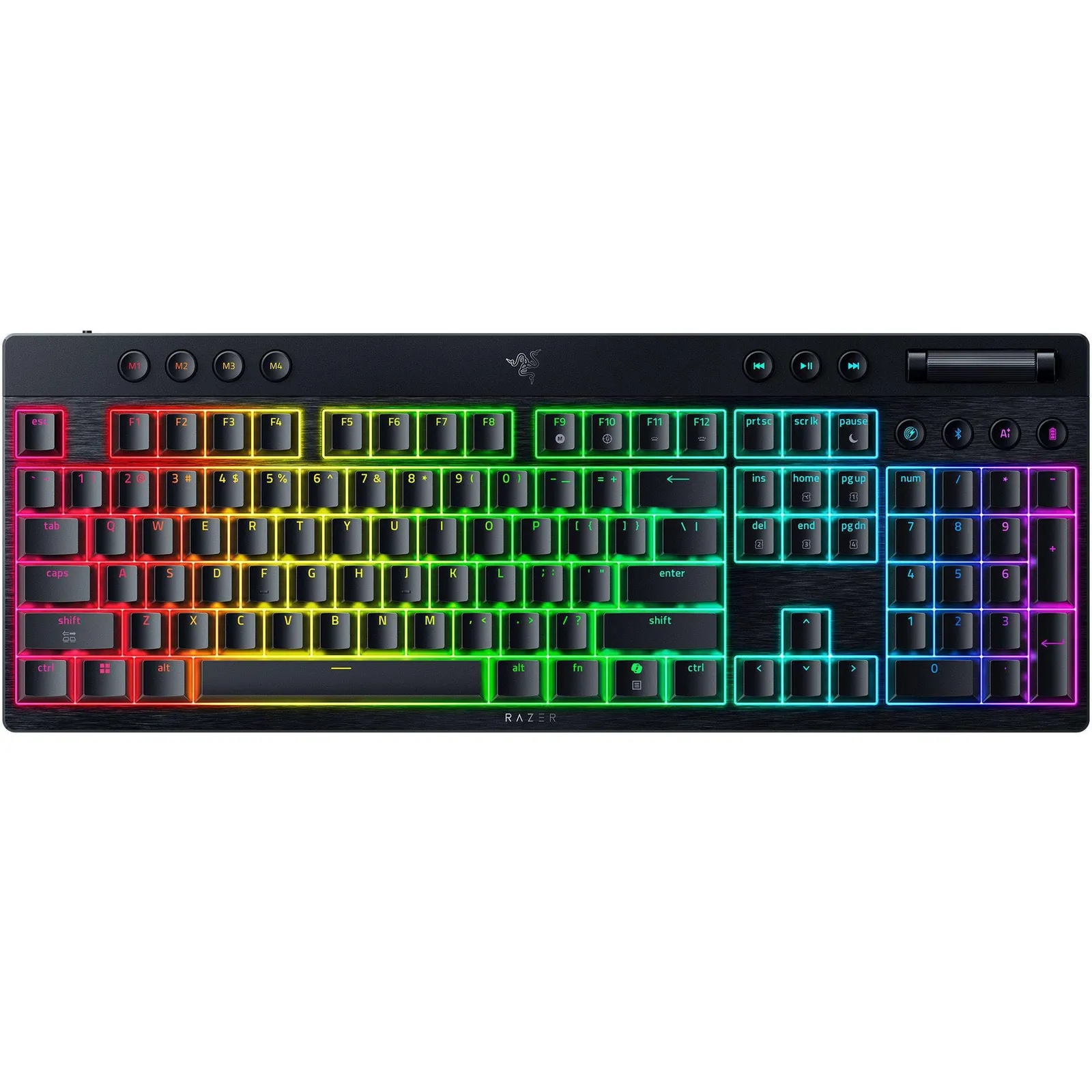 PI_673763145 RAZER BlackWidow V4 Low Profile HyperSpeed - Mechanische Low Profile Orange-Tactile-Switches, 2.4Ghz, Bluetooth, USB-C - Slika 1