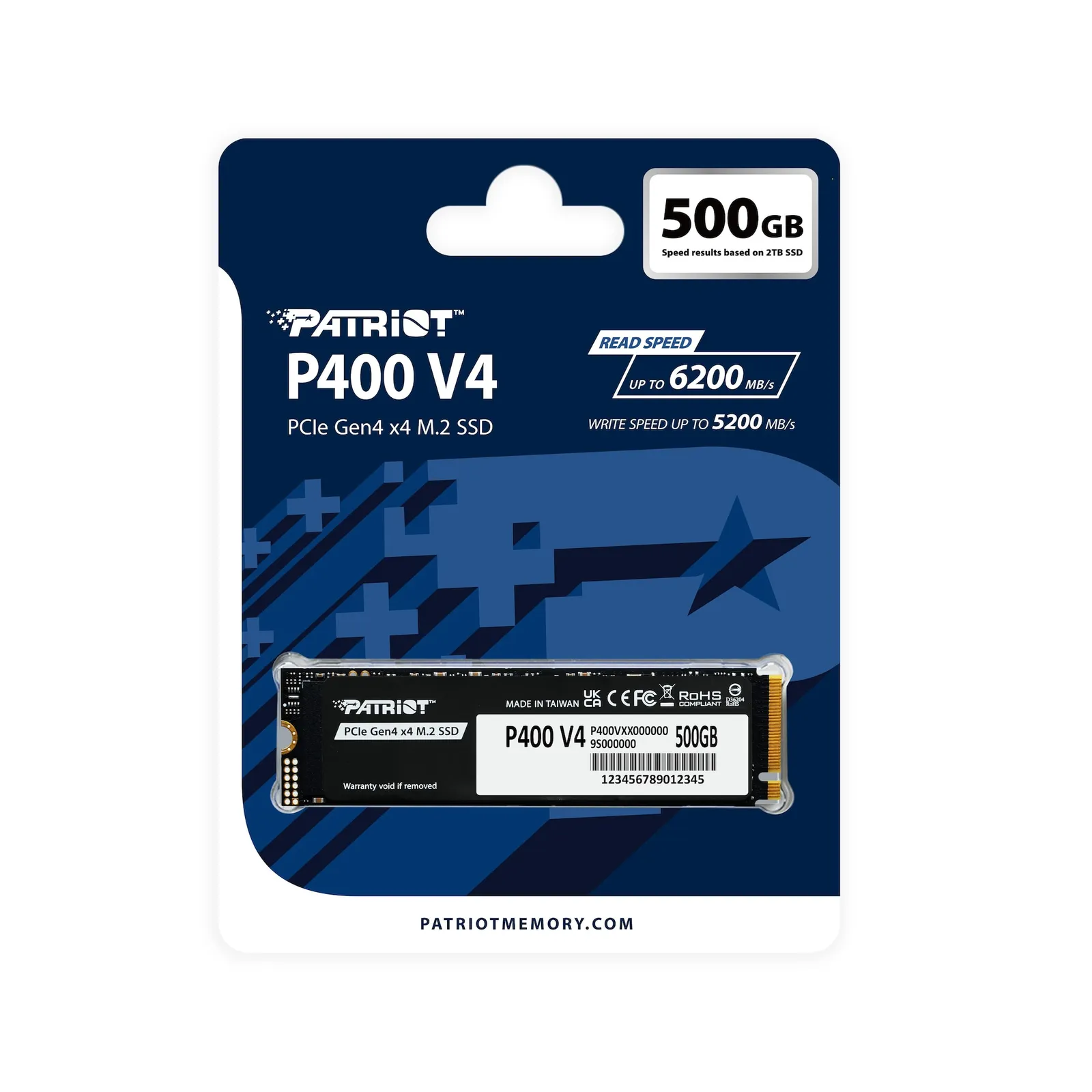 PI_691708493 Patriot P400 V4 SSD 500GB NVMe M2 2280 - Slika 1