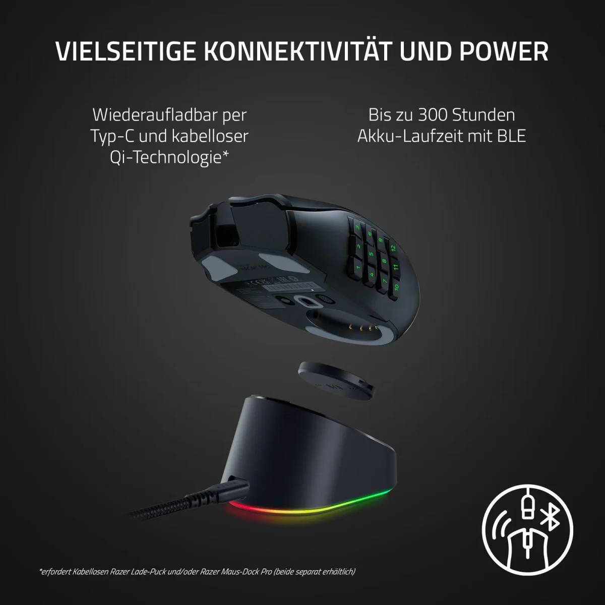 RAZER Naga V2 Pro Kabellose MMO Gaming Maus - Slika 6
