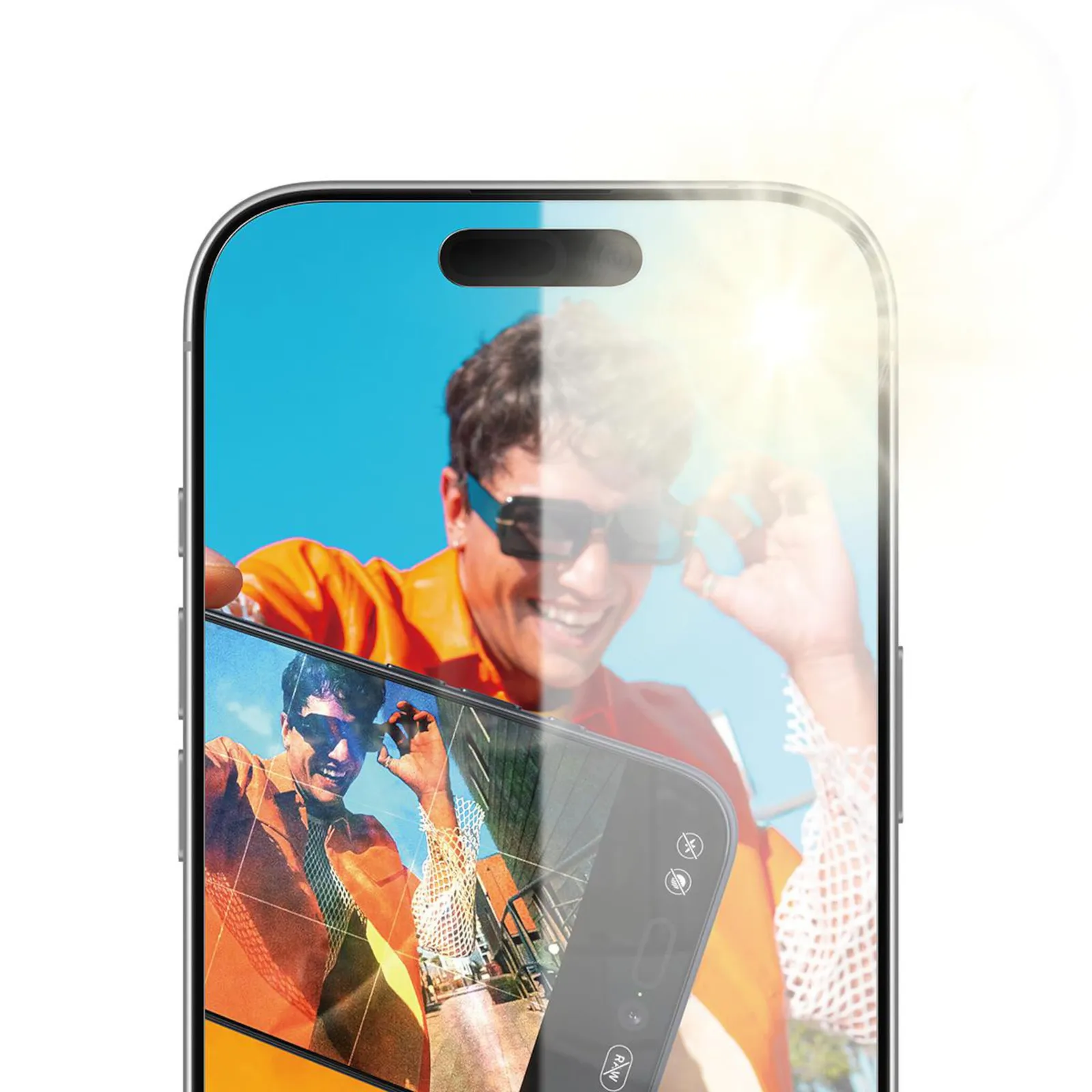 PI_704498321 PanzerGlass® Anti-Reflective Armor Displayschutz iPhone 17; 16 Pro m. EasyAligner - Slika 1