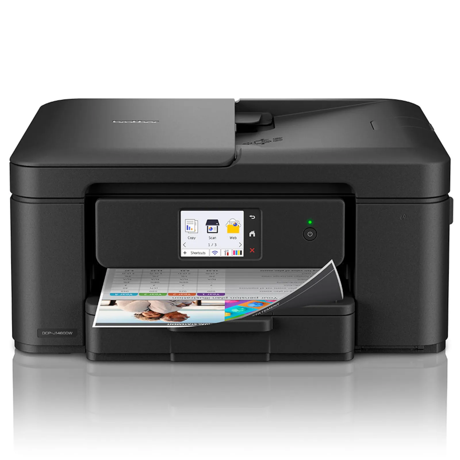 PI_719262683 Brother DCP-J1460DW Multifunktionsdrucker Scanner Kopierer WLAN Schwarz - Slika 1
