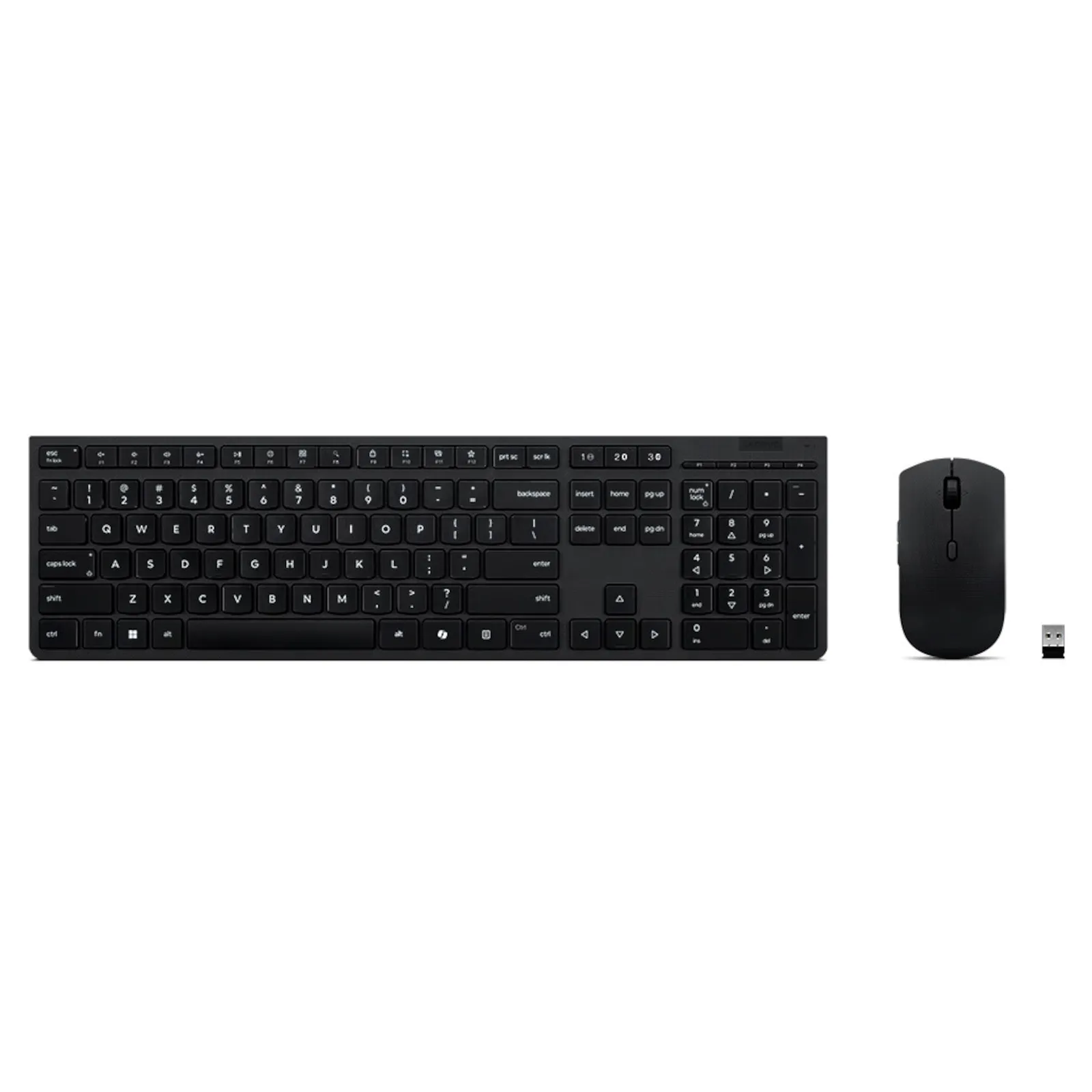 PI_724316062 Lenovo Professional - wiederaufladbare Funktastatur und -maus Kombi schwarz Deutsch (4X31R64328) - Slika 1