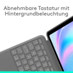 Logitech Combo Touch Tastatur-Case Grau für iPad Air 13" M2 2024, M3 2025 - Slika 3