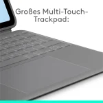 Logitech Combo Touch Tastatur-Case Grau für iPad Air 13" M2 2024, M3 2025 - Slika 4