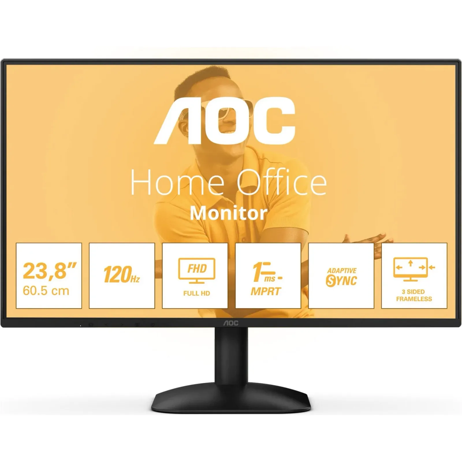 PI_740620698 AOC 24B31H 60,5m (23,8") FHD IPS Monitor 16:9 HDMI/VGA 120Hz 4ms Sync - Slika 1