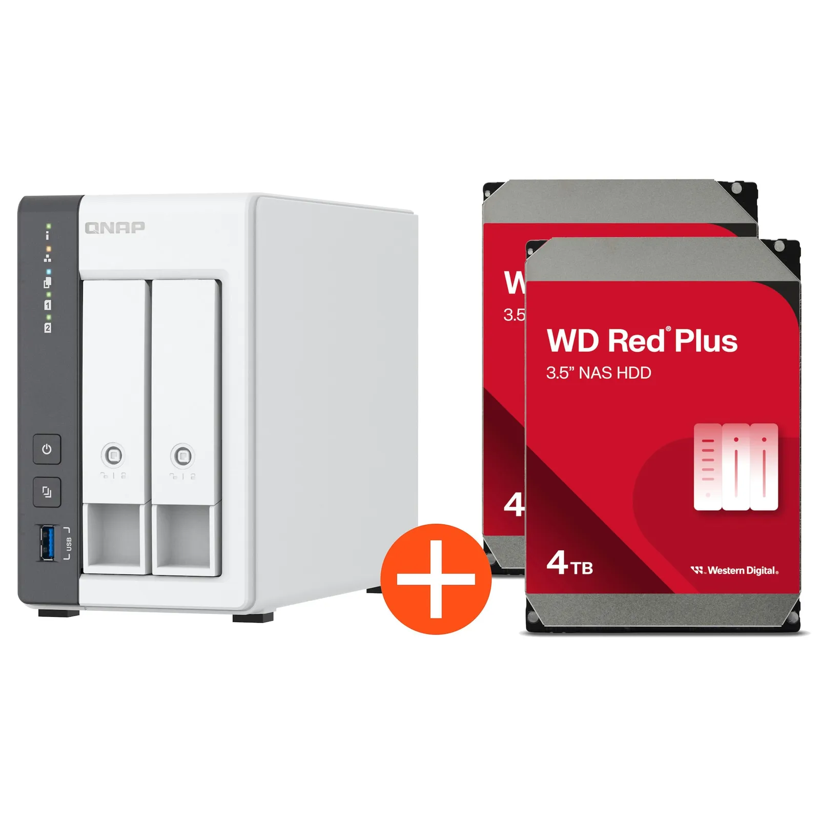 PI_740981766 QNAP TS-216G NAS System 2-Bay 8TB inkl. 2x 4TB WD Red Plus WD40EFZZ - Slika 1
