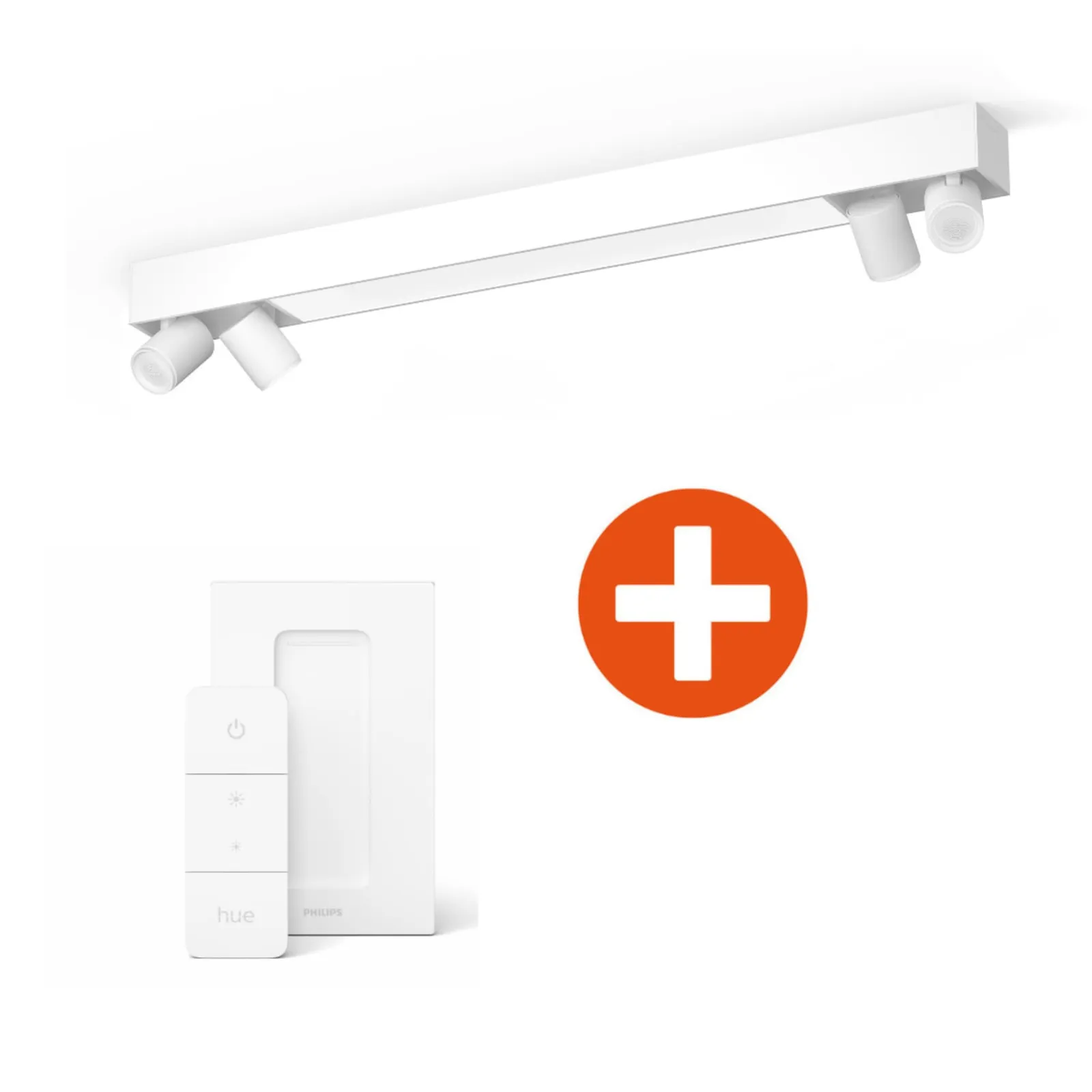 PI_747633377 Philips Hue White & Color Ambiance Centris Deckenleuchte weiß • 4er-Spot + Philips Hue Dimmschalter V2 - Slika 1