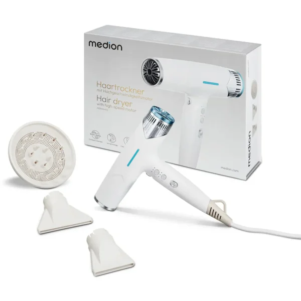 Medion HD2 Haartrockner mit Ionen-Technologie weiß