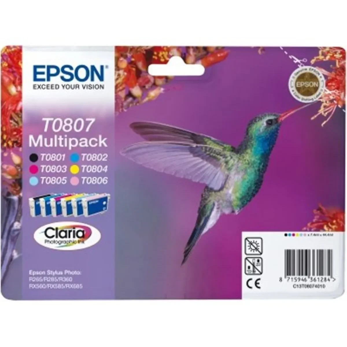 Epson Druckerpatronen Multipack T0807 / C13T08074011 (BK, C, M, Y, HC, HM) - Slika 1